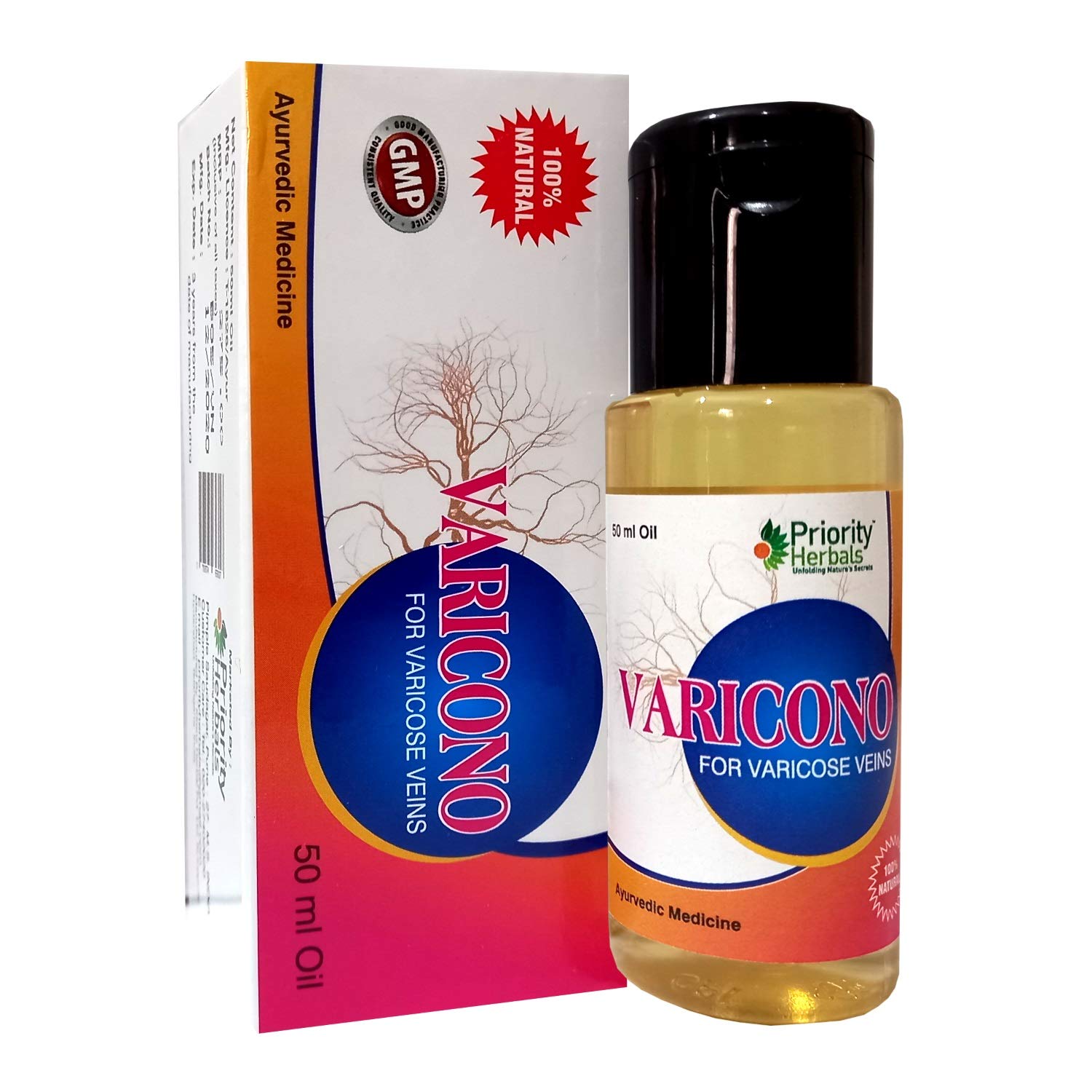 Priority Herbals Varicono Oil - 100% Pure Natural Essential Oil for Aromatherapy, Massage & Relaxation | Perfect for Diffusers, Skincare & Stress Relief