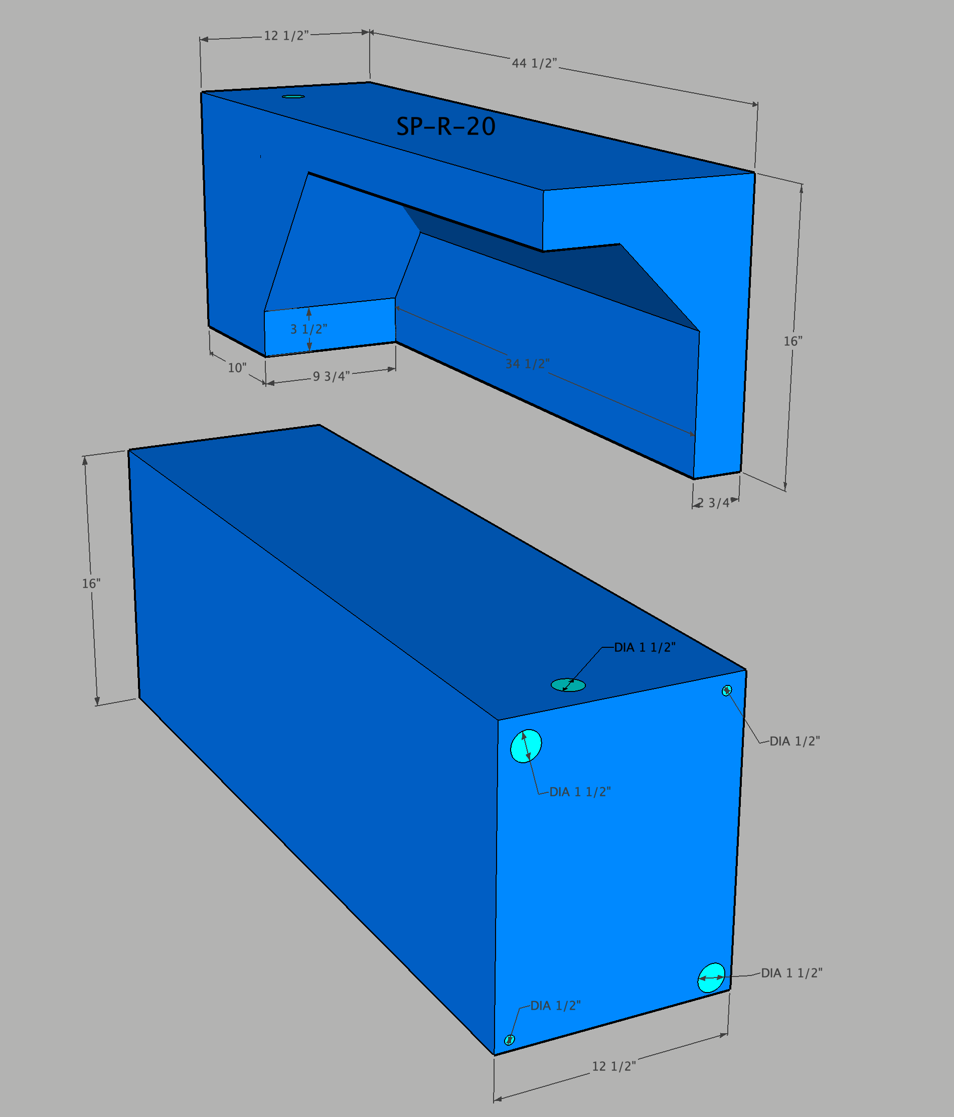 Northwest Conversions 20 Gallon Water Tank SP R 20 - Portable Water Storage for Camping, RV, and Emergency Preparedness