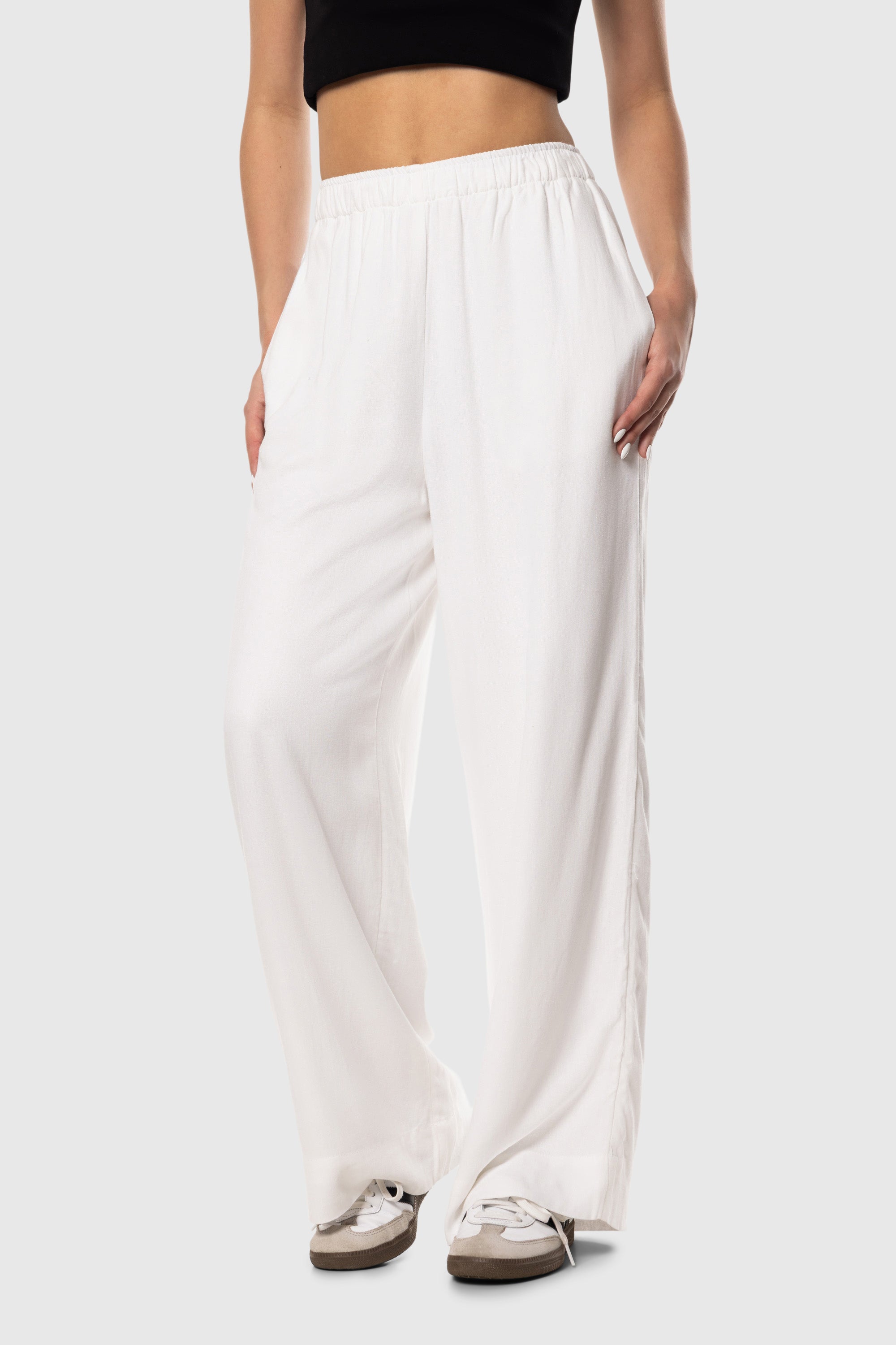 Premium Linen Pants for Women - Breathable & Comfortable Summer Wide Leg Trousers - Perfect for Travel, Beach, and Casual Wear
