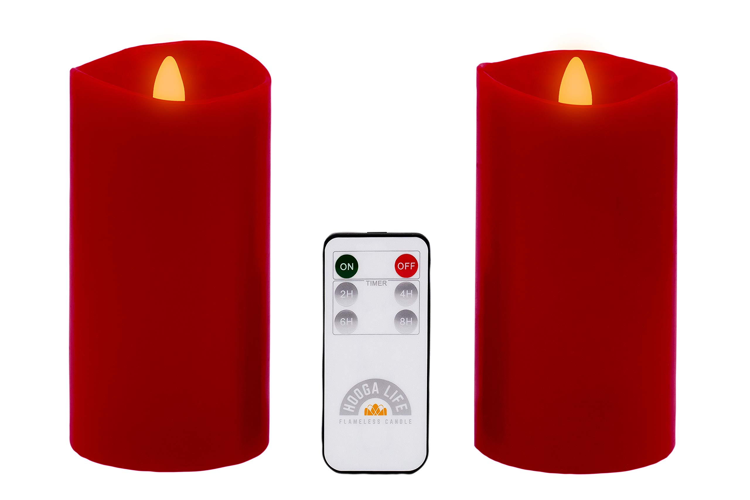 2 Pack Red Flameless LED Candles - 3