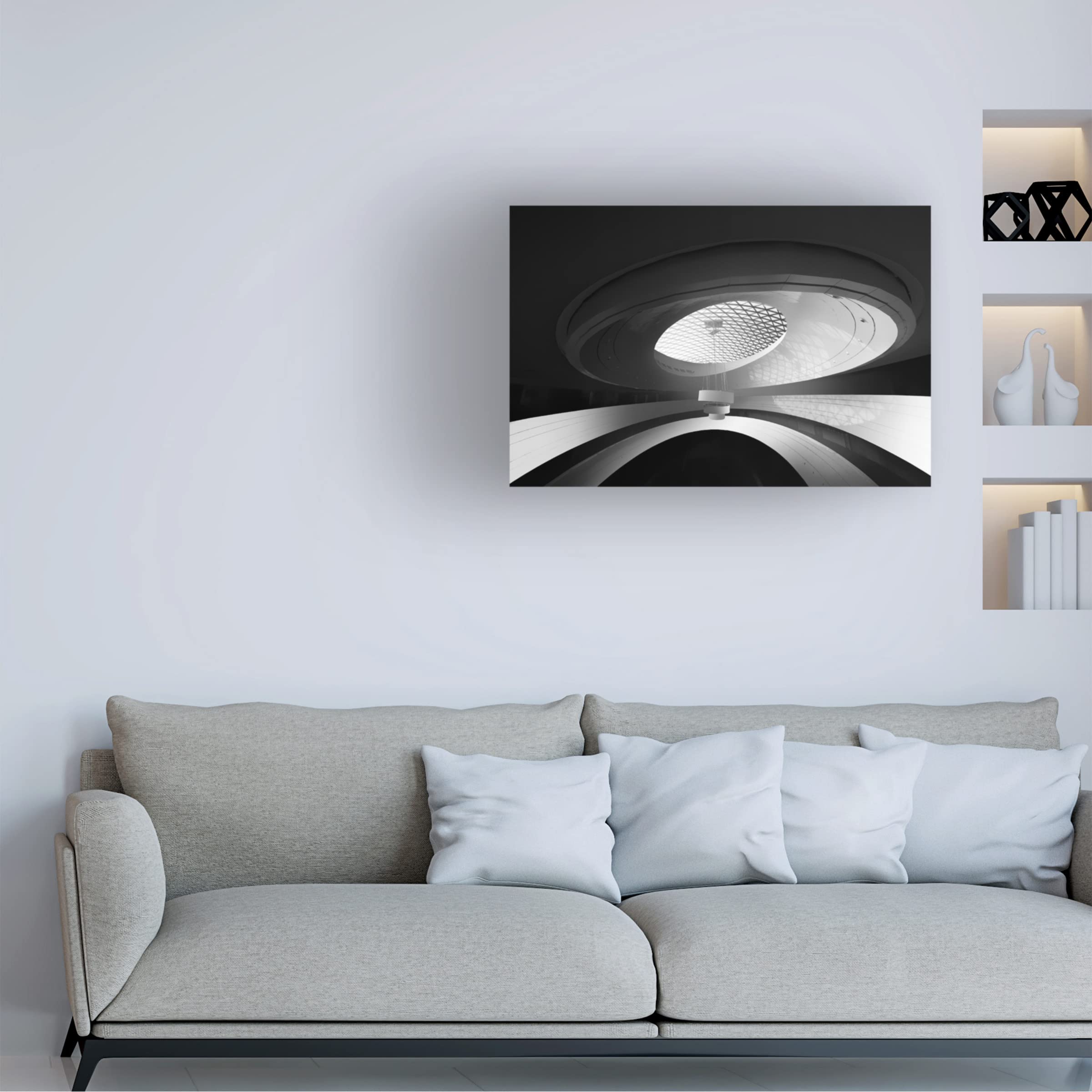 Trademark Fine Art 'Lines' Canvas Wall Art by Amirhossein Naghian - Modern Abstract Painting for Living Room, Bedroom & Office Decor