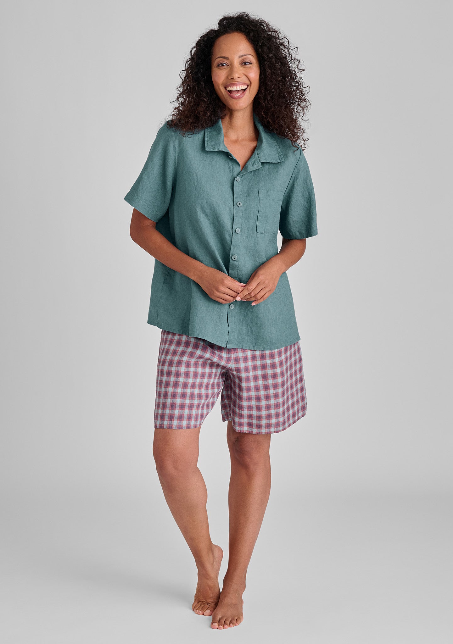 Recamp Men's Linen Button Down Shirt - Breathable Summer Casual Shirt for Men | Office Wear, Beach Vacation & Outdoor Activities