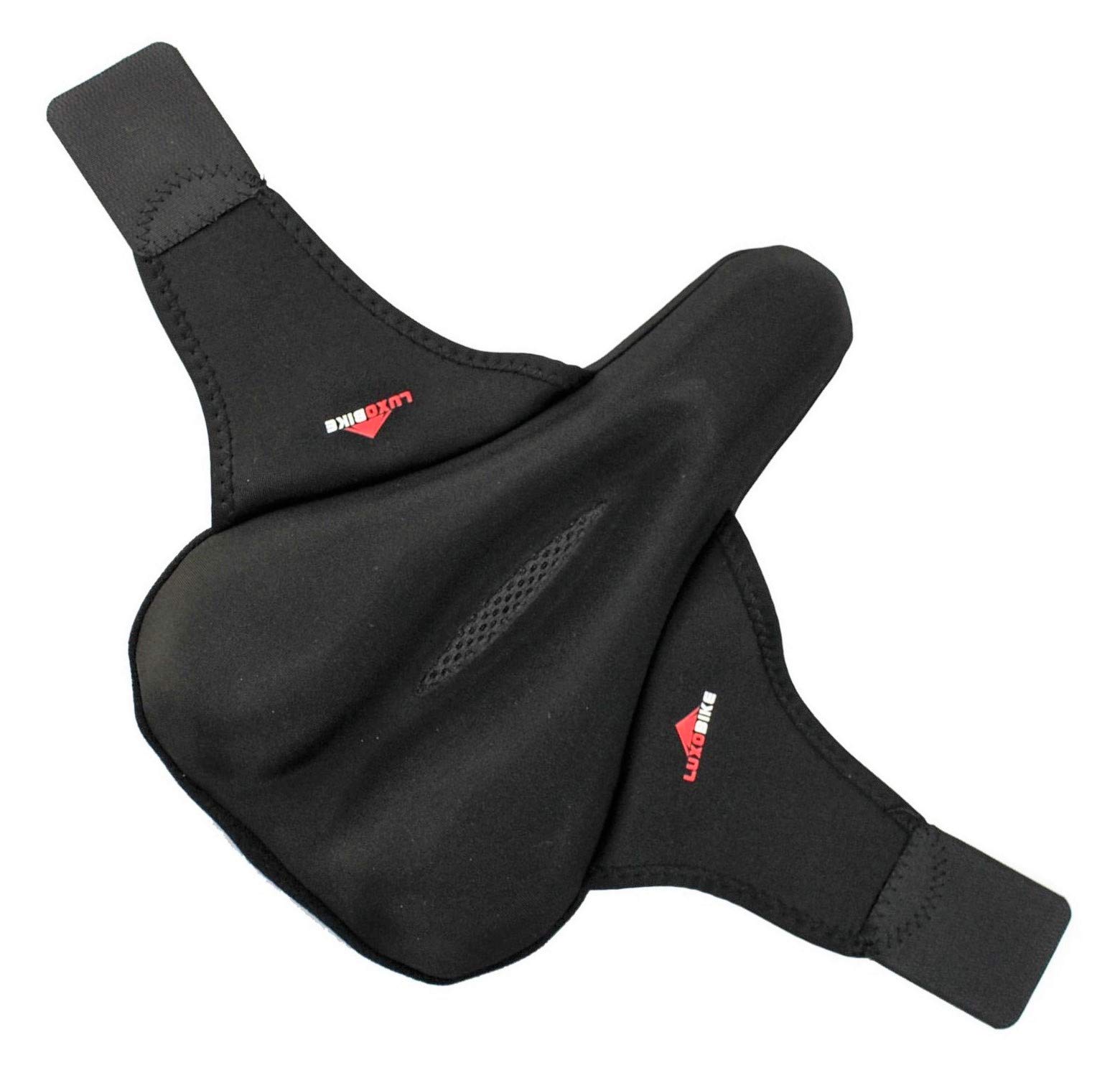 Premium Gel Bike Seat Cover - Extra Soft Padded Bicycle Seat Cushion for Men & Women - Comfortable Cycling Accessory for Spin Class, Exercise Bike, Stationary Cycle & Outdoor Riding - Ideal for Commuting, Gym Workouts & Long Distance Cycling