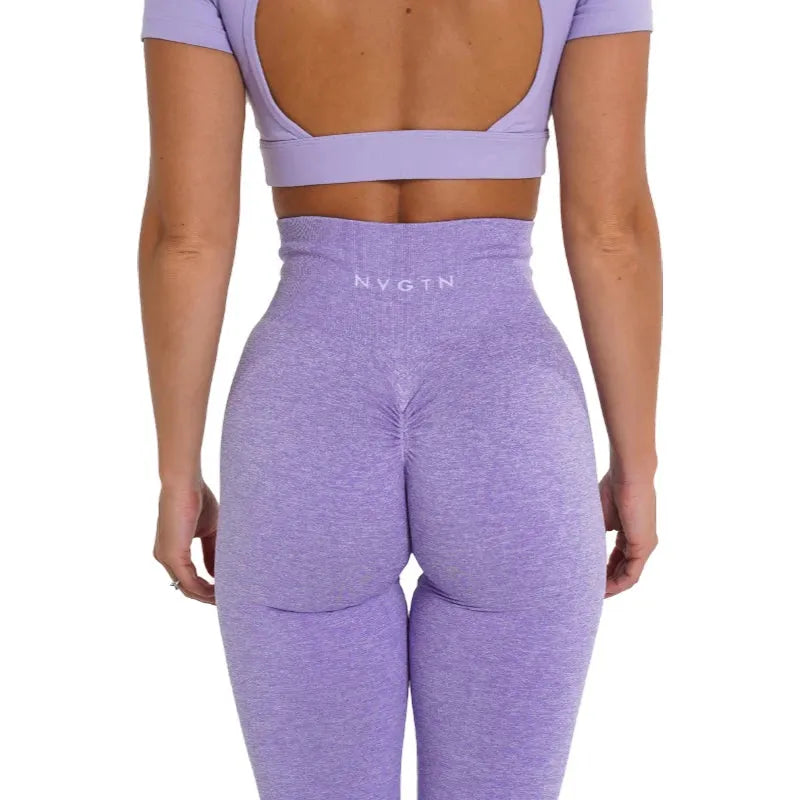 NVGTN Speckled Scrunch Seamless Leggings for Women - Soft High-Waisted Workout Tights, Yoga Pants & Gym Wear | Perfect for Fitness, Running, Pilates & Lounge Wear
