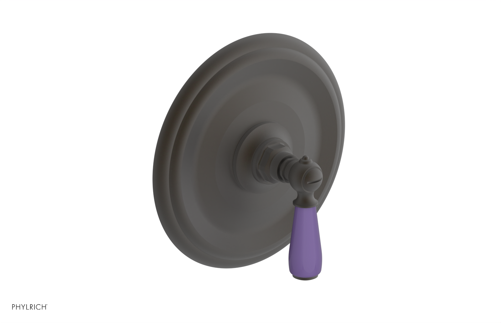 Jamestown Pressure Balance Shower Plate & Handle Trim with Purple Accents - 4