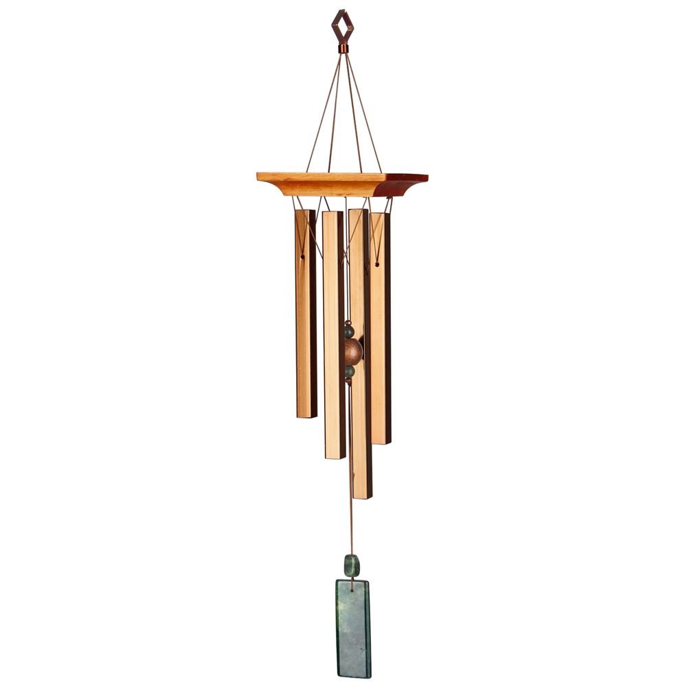 Woodstock Chimes Signature Collection - Green Jasper Wind Chime (19 Inch) | Outdoor, Patio & Garden Decor | Soothing Sounds for Relaxation & Meditation