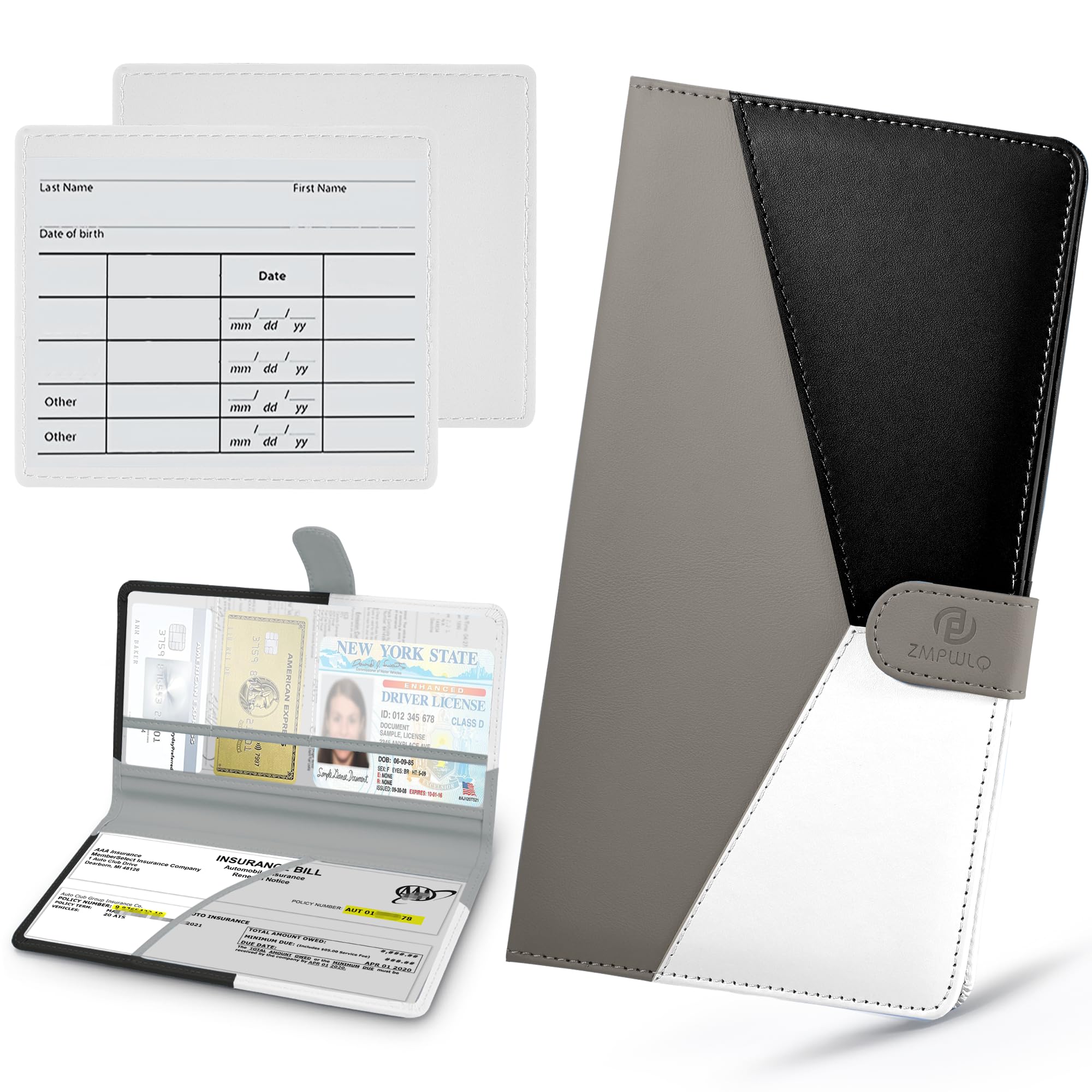 Premium Leather Car Registration & Insurance Holder with Magnetic Closure - Essential Vehicle Document Organizer for Glove Box - Perfect for Organizing Auto Papers, Road Trips, and Daily Commutes