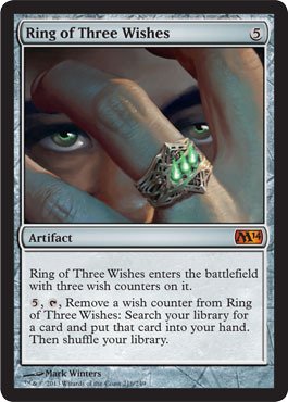 Magic The Gathering - Ring of Three Wishes (216/249) - Magic 2014 Core Set MTG Card - Perfect for Commander, Standard & Casual Gameplay