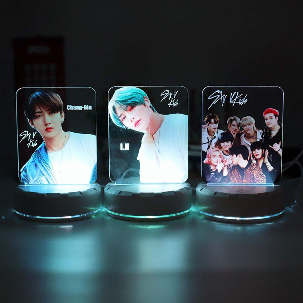 Stray Kids KPOP LED Night Light - Seungmin, Bangchan, Changbin, Hyunjin Acrylic Desk Lamp with Colorful Lighting | Perfect for Bedroom, Dorm, Office & KPOP Fan Gift