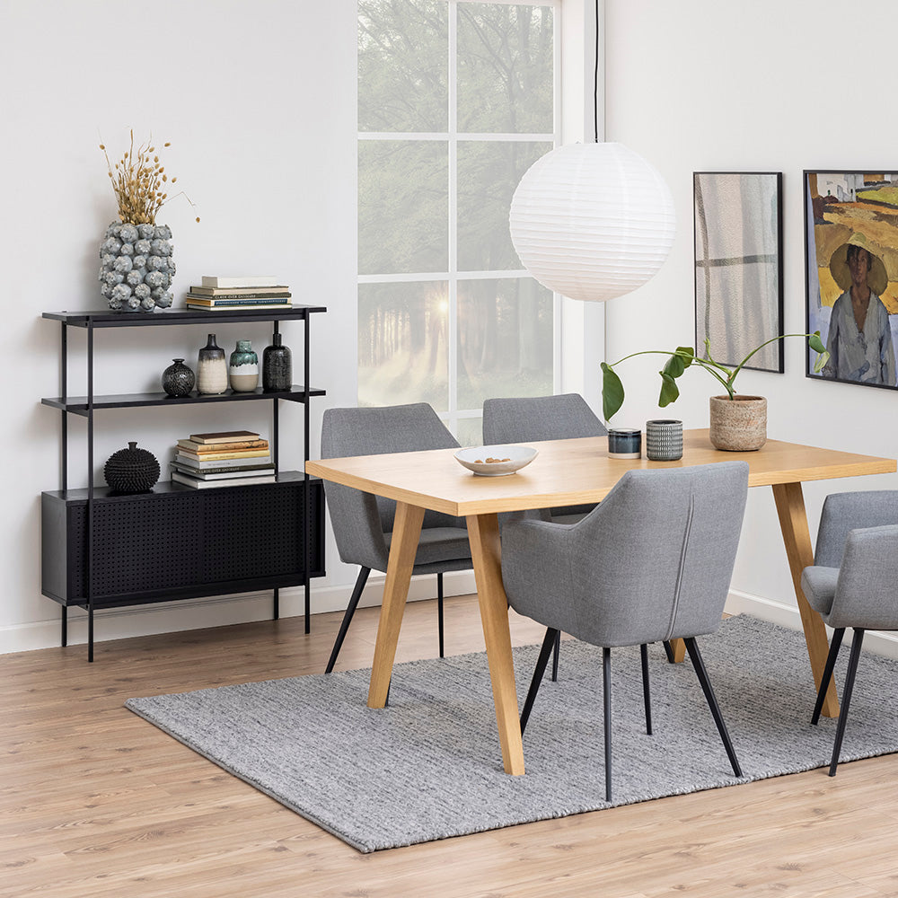 KREMAN 94cm Black Display Unit - Modern Shelf for Living Room, Bedroom & Office Storage & Organization