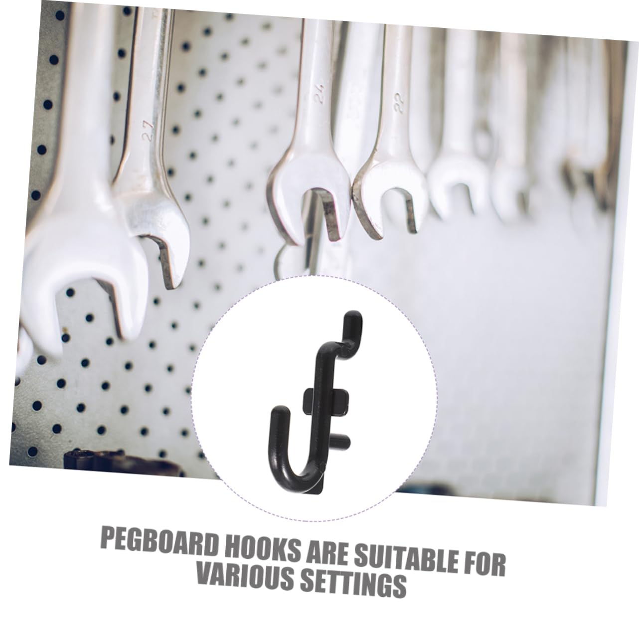 Veemoon 30-Piece Garage Storage Hook Set - Universal Tool Organizer Pegboard Hooks, Durable Plastic Tool Holder for DIY, Home & Workshop Organization (Perfect for Wall-Mounted Tool Storage & Garage Shelving Systems)