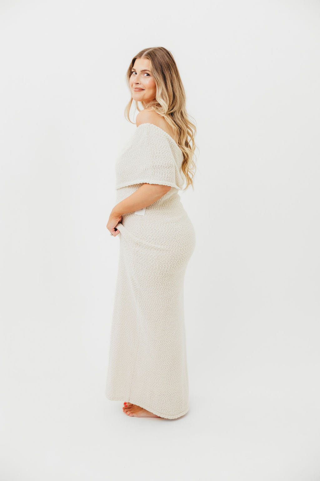 Brit Maxi Dress in Cream - Elegant Flowy Long Dress for Women | Perfect for Summer, Beach, Weddings & Casual Outings