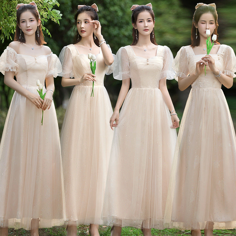 Elegant A-Line Long Bridesmaid Dress for Wedding Party, Formal Evening Gown with Flowy Skirt - Perfect for Bridal Shower, Prom, Cocktail Party and Special Occasions