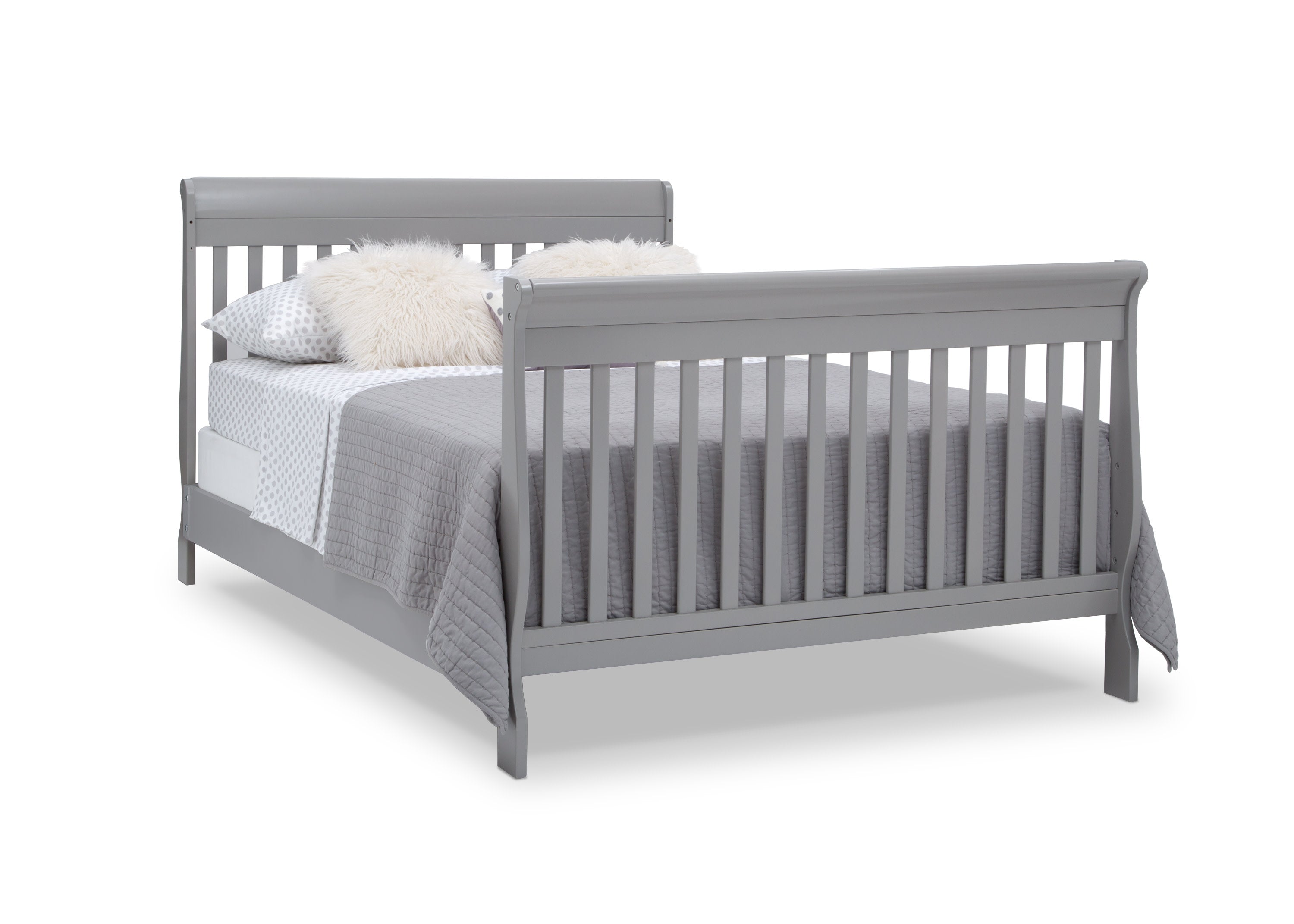 6-in-1 Convertible Baby Crib with Toddler Bed Conversion - Canton White Nursery Furniture for Newborn to Teen - Perfect for Small Spaces & Modern Nurseries