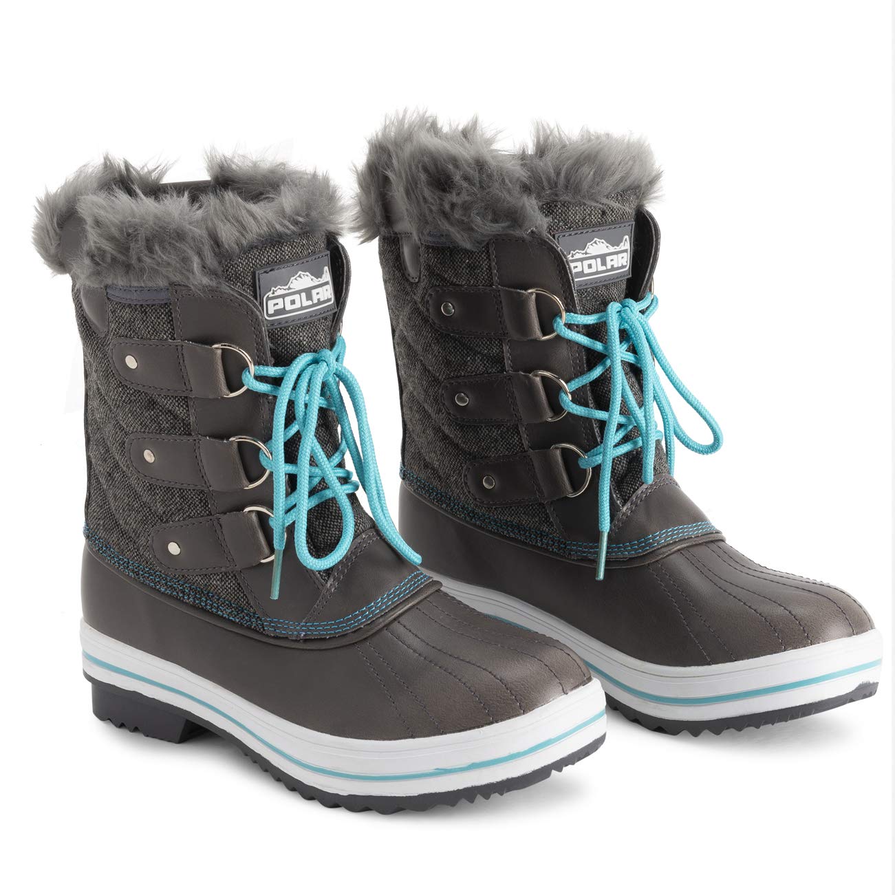 Polar Products Women's Quilted Snow Boots - Waterproof Winter Boots for Snow & Rain - Warm & Comfortable for Outdoor Activities, Hiking, and Cold Weather