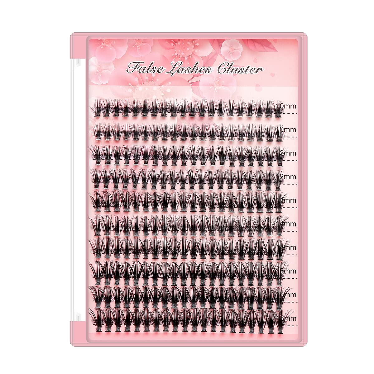 Bodermincer 30D D Curl 200pcs Mixed Length Eyelash Extensions (10-12-14-16mm & 14-16-18mm) - Natural Individual Cluster Lashes for Volume & Length - Perfect for Bridal, Party & Everyday Makeup Looks