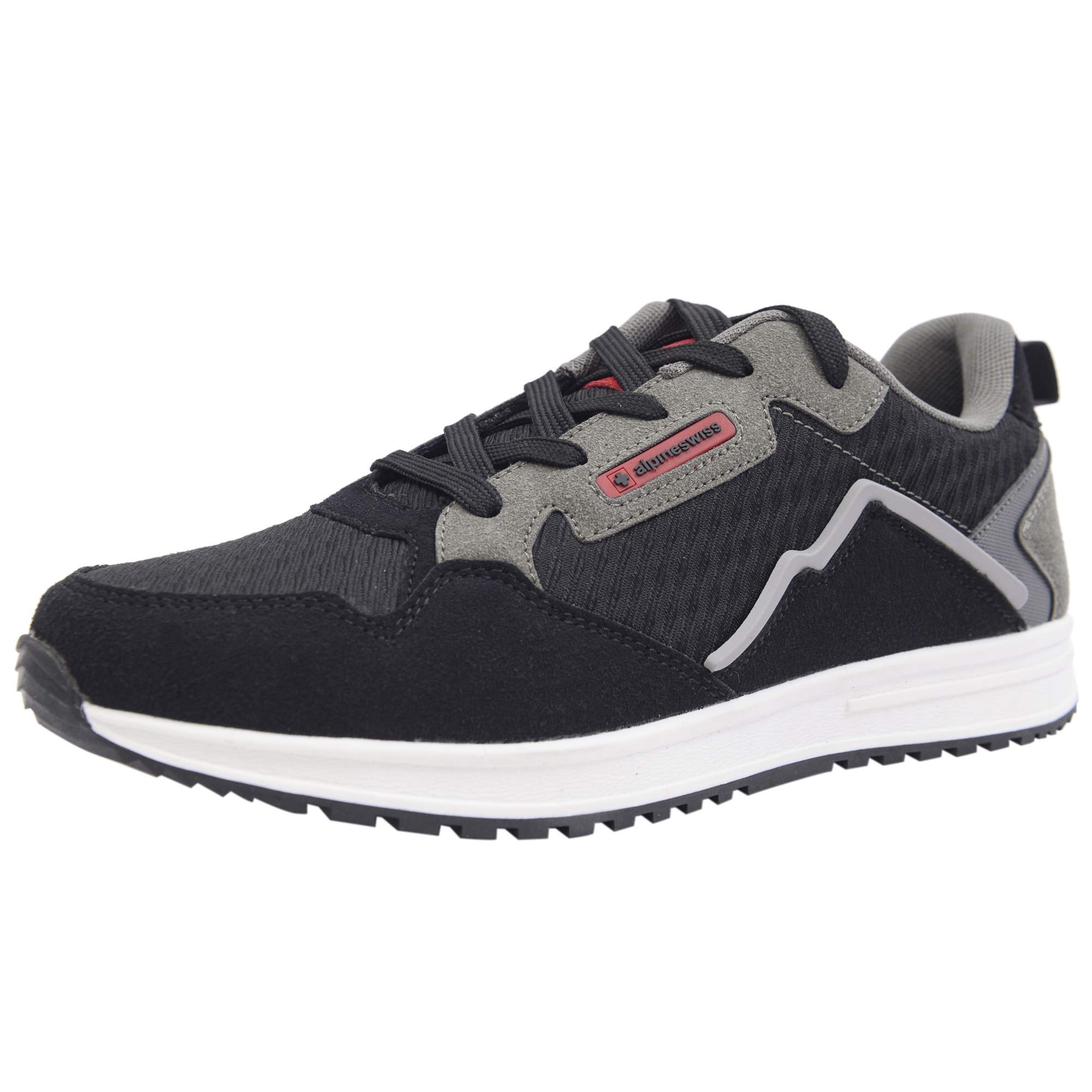 Alpine Swiss Men's Classic Retro Sneakers - Casual Walking & Tennis Shoes for Men - Comfortable Vintage Style Sneakers for Walking, Running, and Everyday Wear