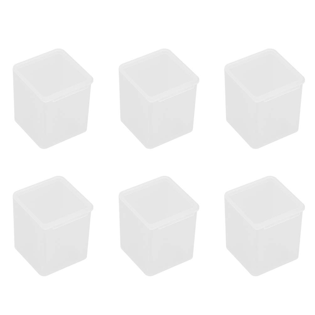 HEALLILY 15Pcs Clear Plastic Bead Storage Box with Lid - Square Jewelry Organizer Case for Beads, Findings & Craft Supplies | Perfect for DIY Jewelry Making & Craft Room Organization