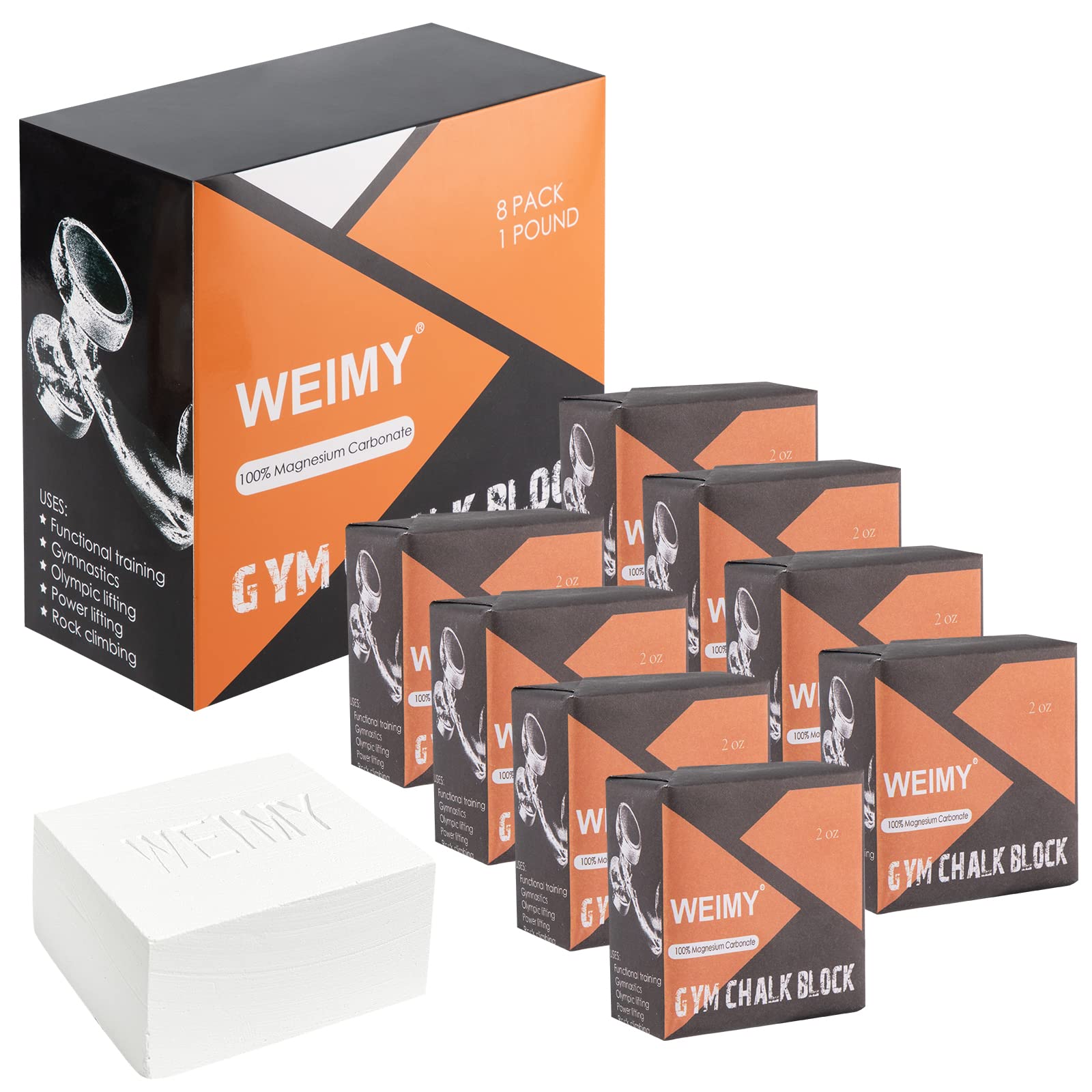 Premium Gym Chalk Blocks - Magnesium Carbonate Sports Chalk for Better Grip in Gymnastics, Rock Climbing & Weightlifting | Moisture Absorbing, Non-Slip Hand Chalk | Ideal for Training, Competitions & Home Workouts