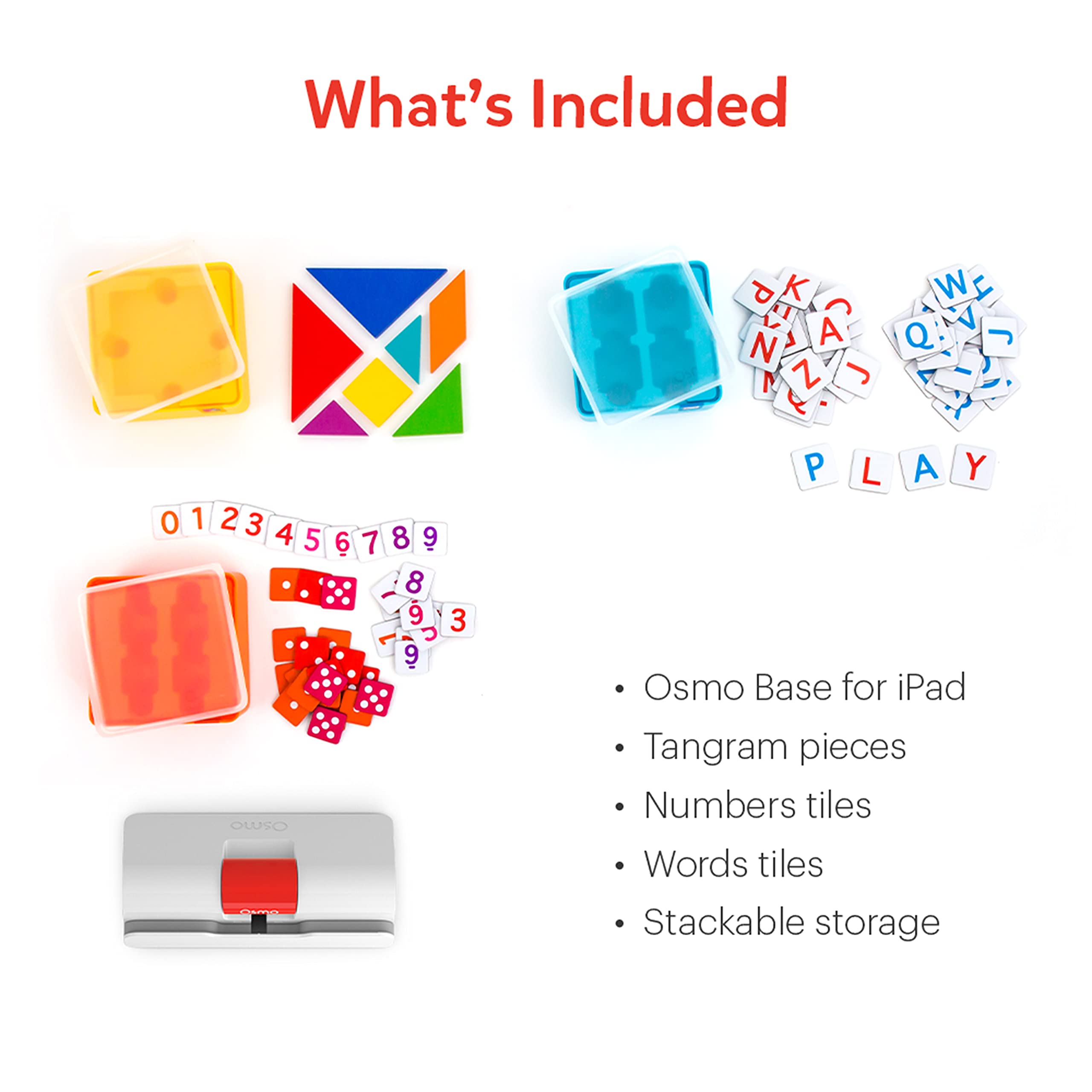 Osmo Genius Starter Kit for iPad - 5 Interactive STEM Learning Games for Kids Ages 6-10 - Math, Spelling, Creativity & Problem Solving Educational Toy Gift for Boys & Girls (iPad Base Included) - Perfect for Homeschooling, Classroom Activities & Family Game Night