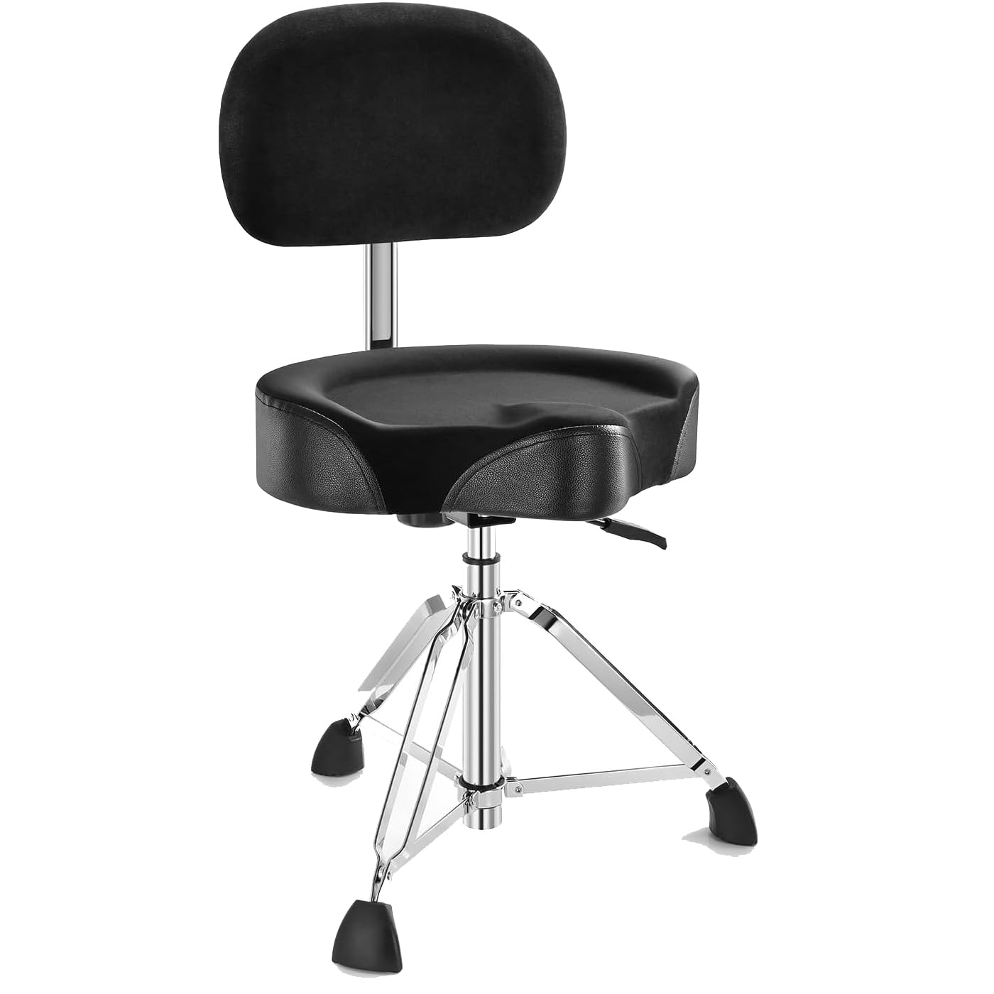 **Adjustable Hydraulic Drum Throne with Backrest & Memory Foam Seat – Stable, Comfortable Drum Stool for Adult Drummers & Guitar Players – Perfect for Live Performances & Studio Sessions – Black**