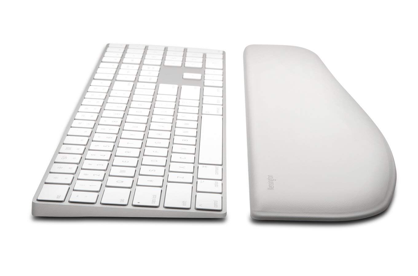 Kensington ErgoSoft Wrist Rest for Slim Keyboard - Grey Faux Leather Ergonomic Support - Contoured Design for MacBook, iMac, Surface & Desktop Computers - Perfect for Home Office & Long Typing Sessions