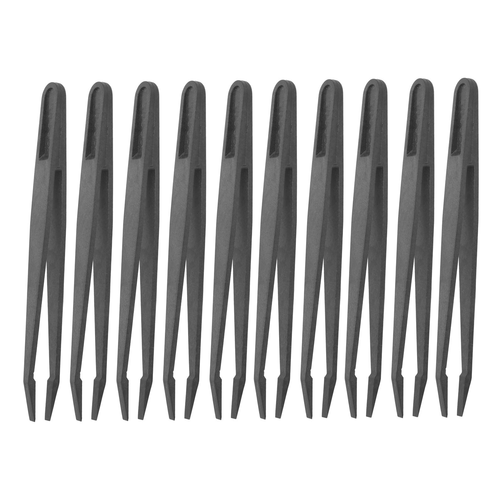 20Pcs Anti Static Carbon Fiber Tweezers with Curved Tip - Precision ESD Safe Tools for Electronics Repair, Watchmaking & DIY Projects - Ideal for Jewelry, PCB, and Small Component Handling