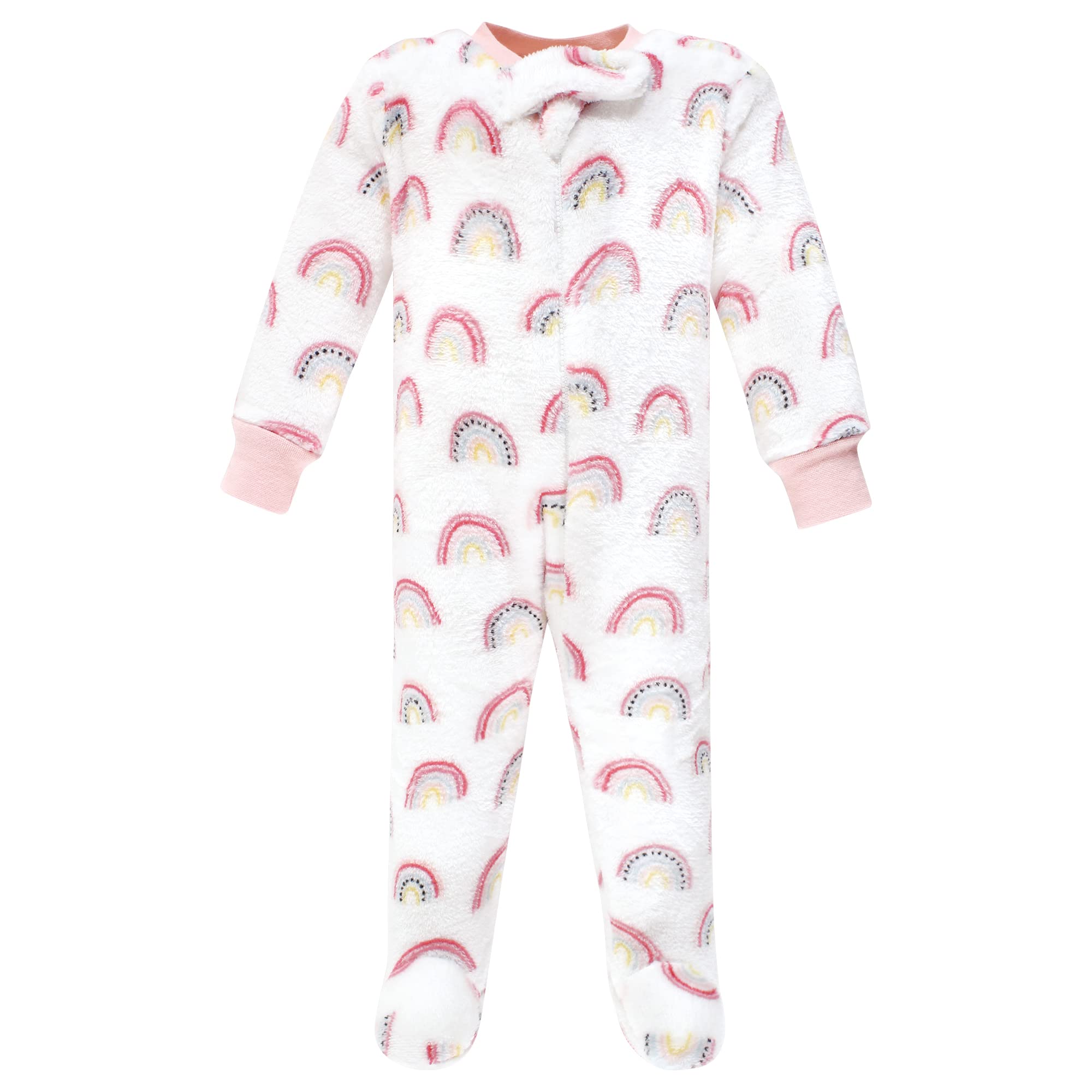 Hudson Baby Girls' Soft Plush Sleep and Play Outfit - Cozy & Comfortable for Newborns, Infants & Toddlers - Perfect for Naptime, Bedtime & Playtime