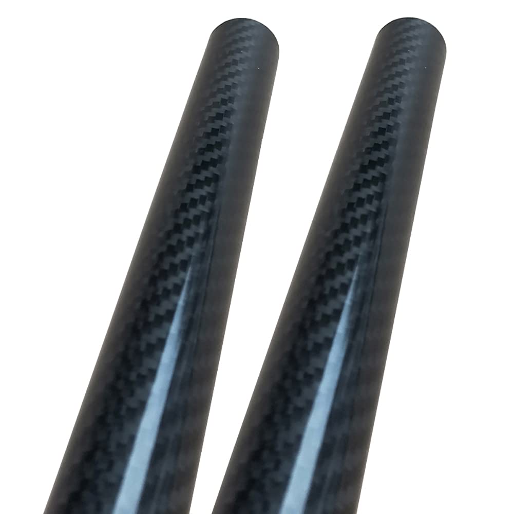 High-Strength 3K Carbon Fiber Tube - 2PCS Hollow Roll Wrapped Twill Glossy Bar (40mm×37mm×500mm) for RC Cars, Drones, and DIY Projects - Lightweight & Durable Aerospace-Grade Material