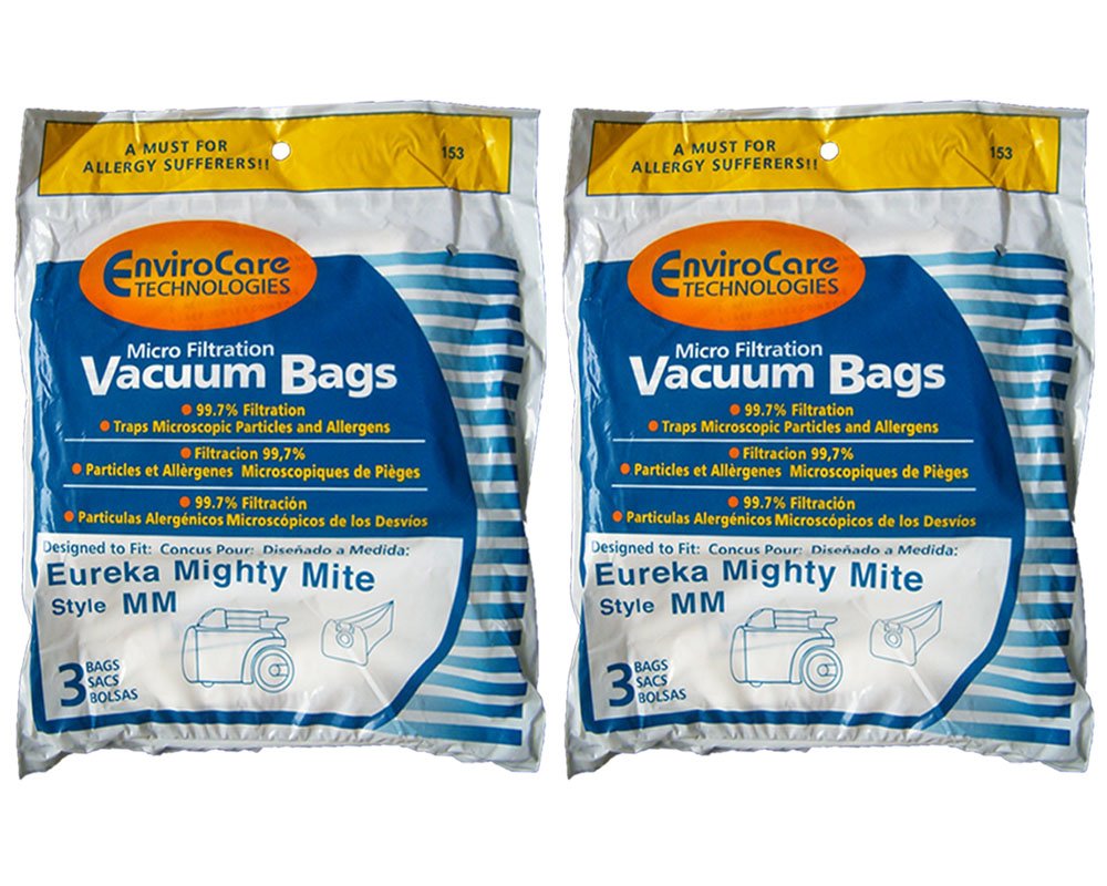 EnviroCare 6-Pack Eureka Allergy Mighty Mite Micro Filtration Vacuum Bags - Compatible with Eureka Mighty Mite Vacuum Cleaners - Perfect for Pet Hair, Dust Mite & Allergen Removal