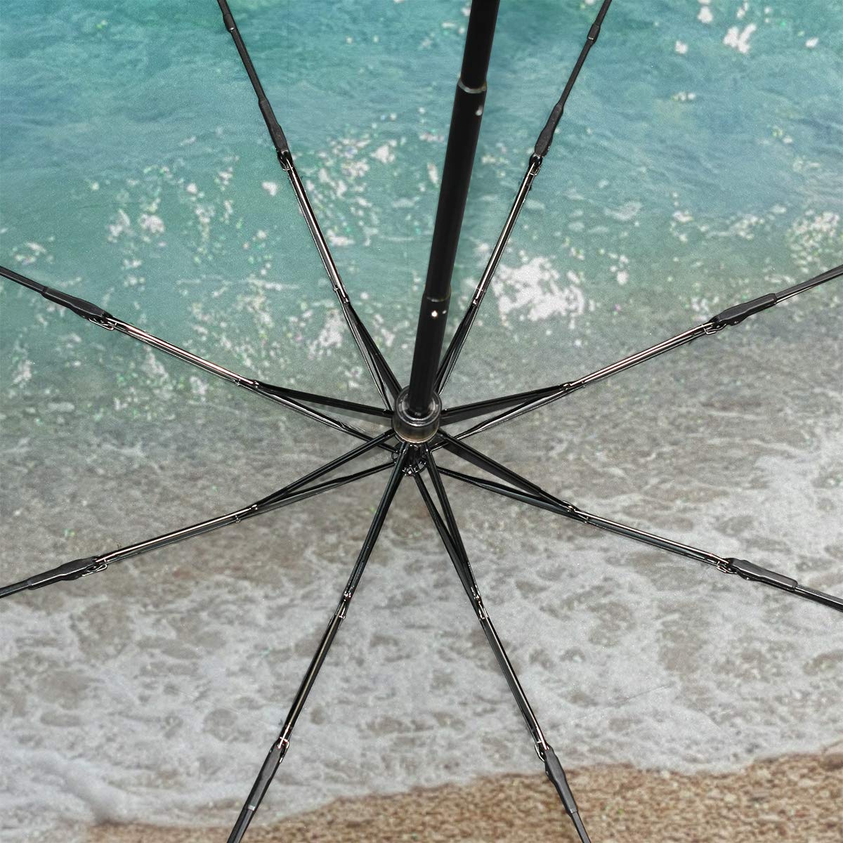 Windproof & Compact Travel Umbrella - 3-Fold Portable Sun & Rain Protection for Beach, Hiking & Outdoor Activities | Lightweight & Durable Design