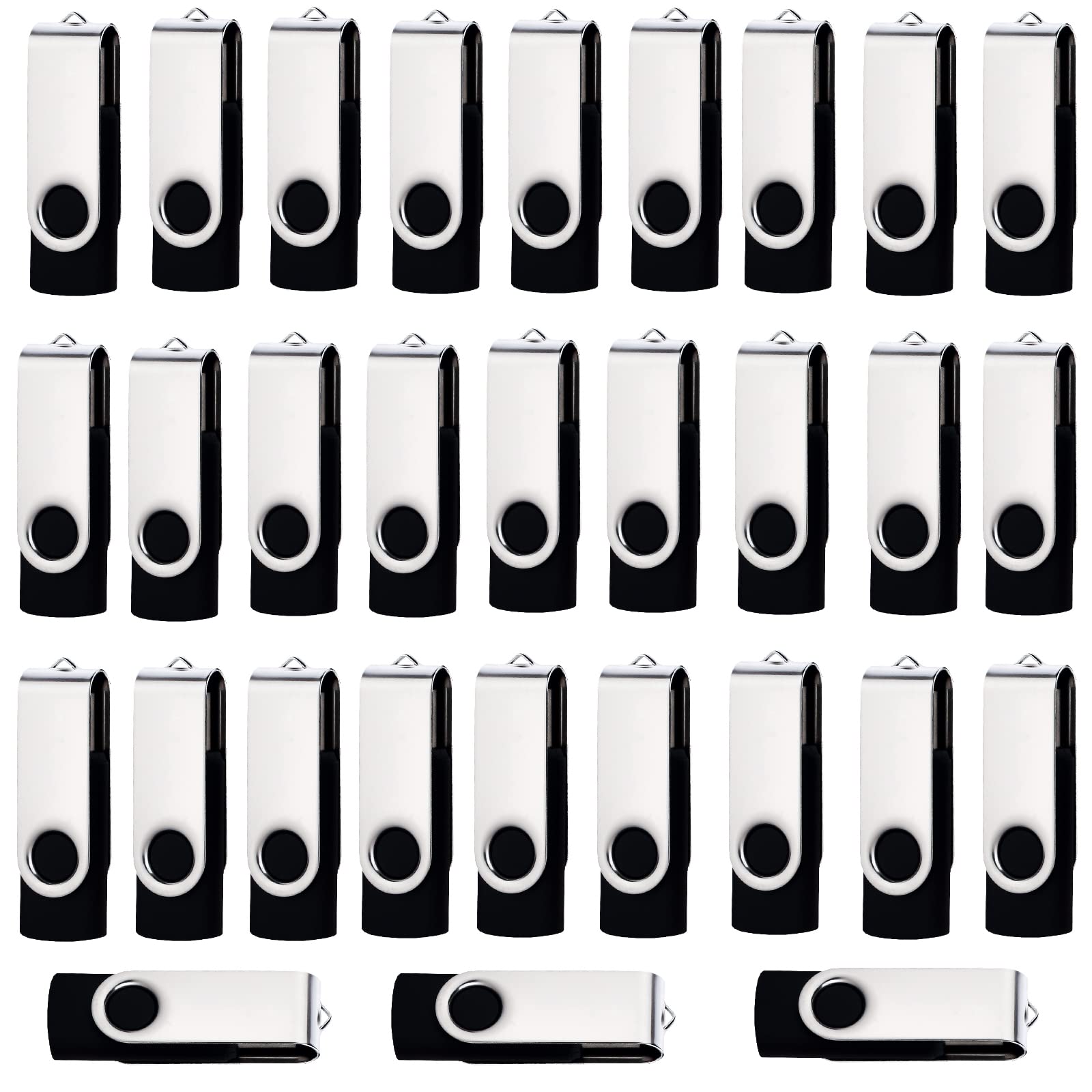 512GB USB Flash Drives 100 Pack - Bulk Wholesale Metal Thumb Drives with No Logo (Black) - High-Speed Pen Drives for Data Storage, File Transfer, Backup - Perfect for Office, School, Business, Events & Bulk Gifting