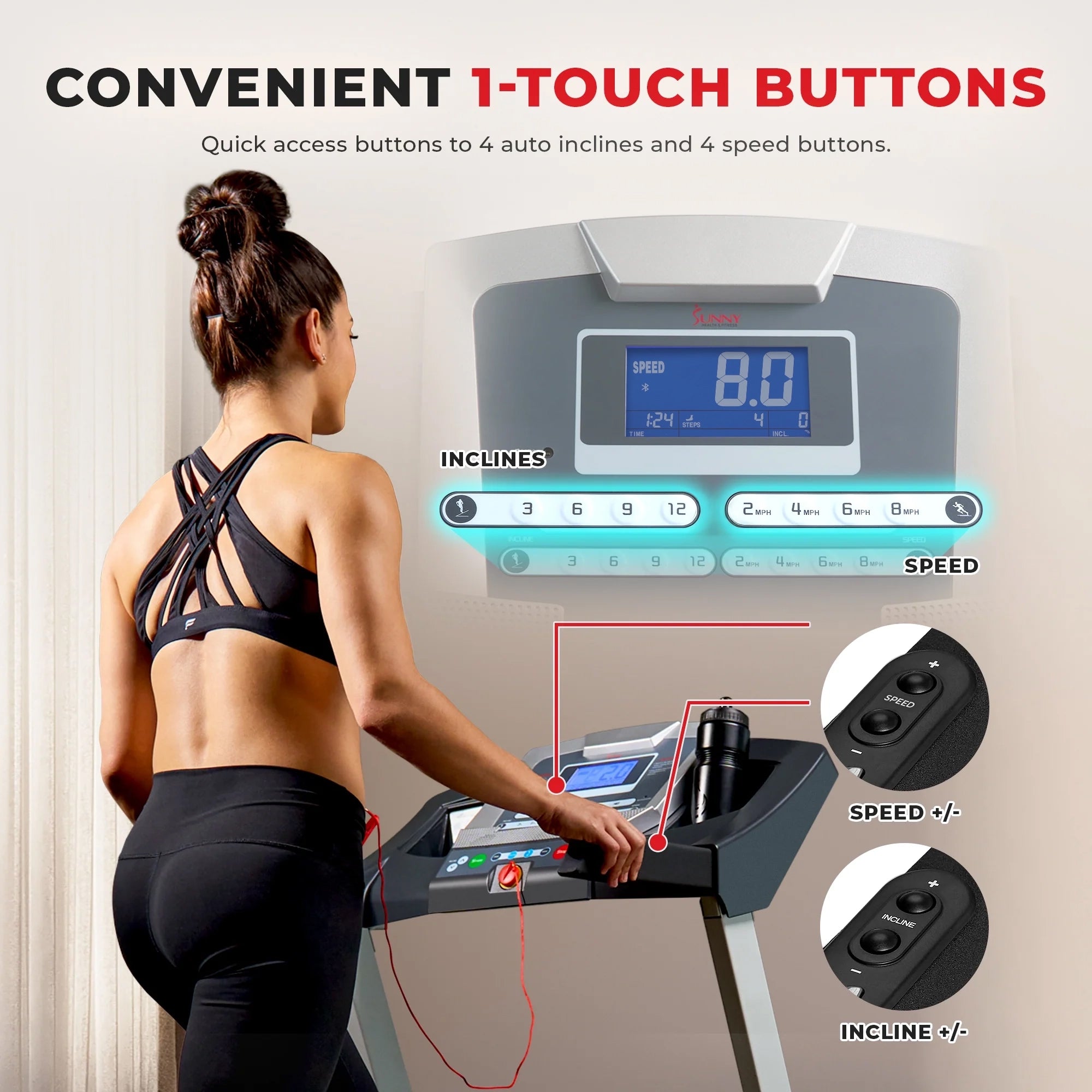 Auto Incline Treadmill - Motorized Electric Running Machine for Home Gym, Cardio Workout & Weight Loss | Perfect for Small Spaces, Apartment & Indoor Fitness Training