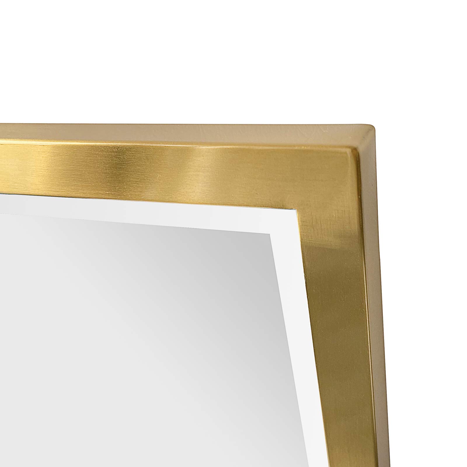 TEHOME 28.5 x 36 Inch Brushed Gold Pivot Mirror - Rectangle Tilt Bathroom Wall Mirror with Metal Frame, Beveled Edge for Vanity, Bedroom & Dressing Room - Perfect for Makeup, Shaving & Home Decor