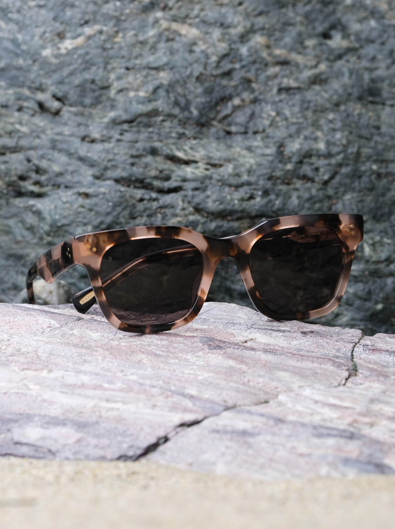 Huxton Coral Tortoise Sunglasses - Dark Smoke Lens 51mm - UV Protection, Polarized, Lightweight & Stylish for Outdoor Activities, Beach, Driving, and Fashion Accessories