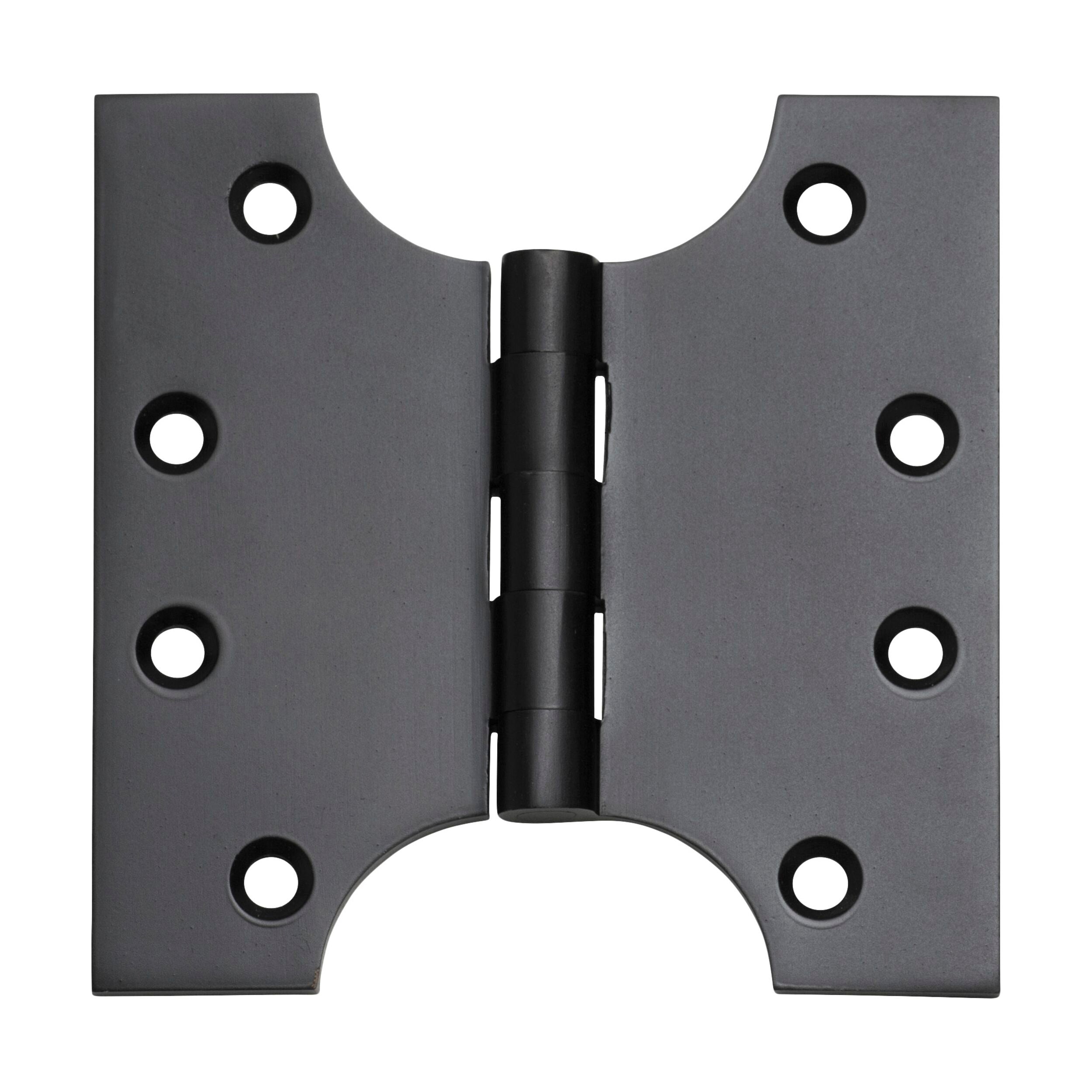 2980 Hinge Parliament Matte Black 100x100mm - Heavy Duty Cabinet Door Hinges for Kitchen, Bathroom & Furniture (Set of 2)