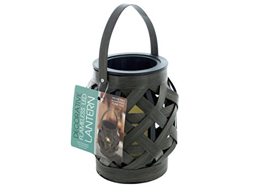 12 Pack Decorative Basket Weave LED Candle Lanterns - 3 lbs, Rustic Home Decor for Wedding Centerpieces, Patio Lighting & Holiday Decorations
