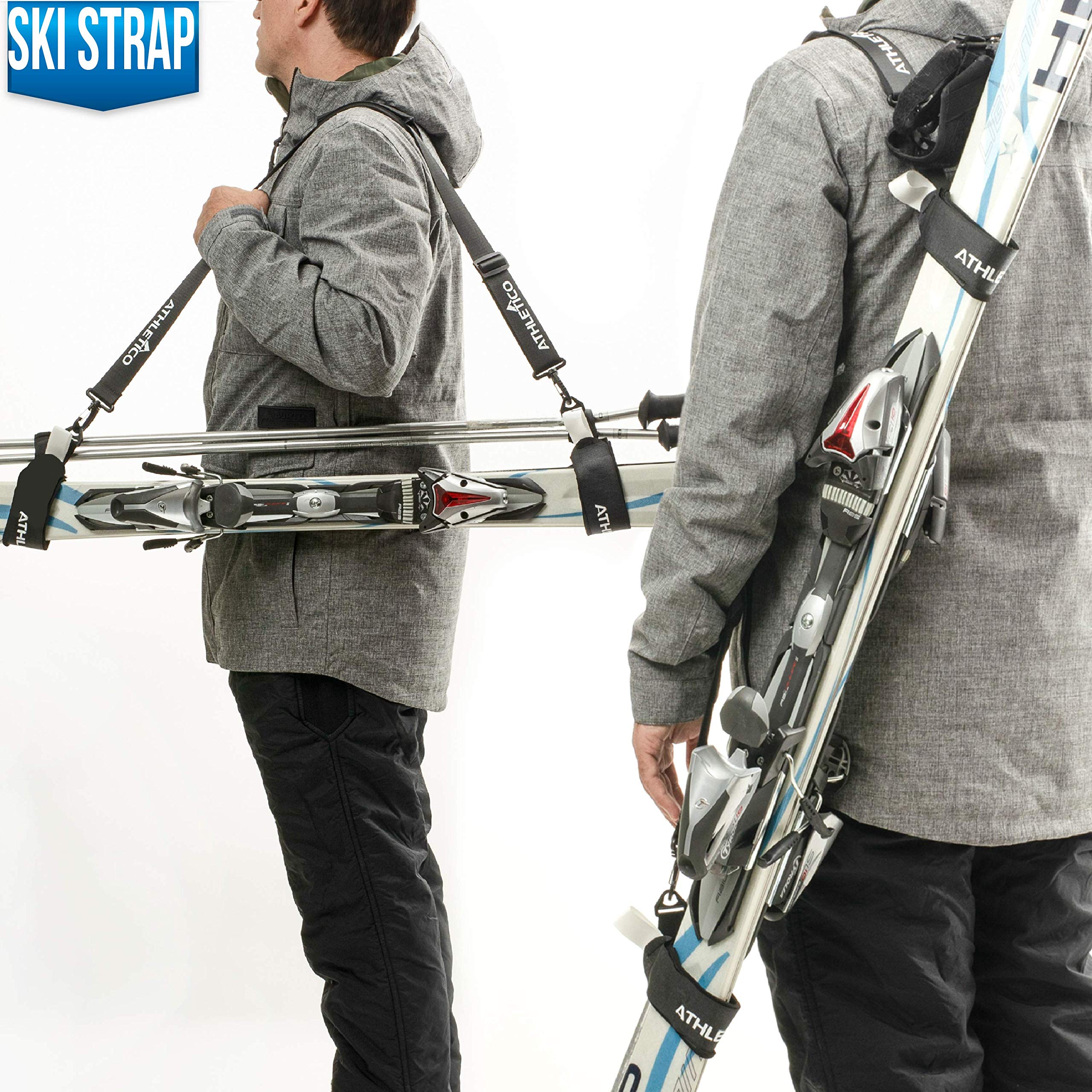 Athletico Mogul Padded Ski Bag Set with Boot Bag, Boot Strap & Carrier - Waterproof Ski Equipment Storage for Travel & Mountain Resorts