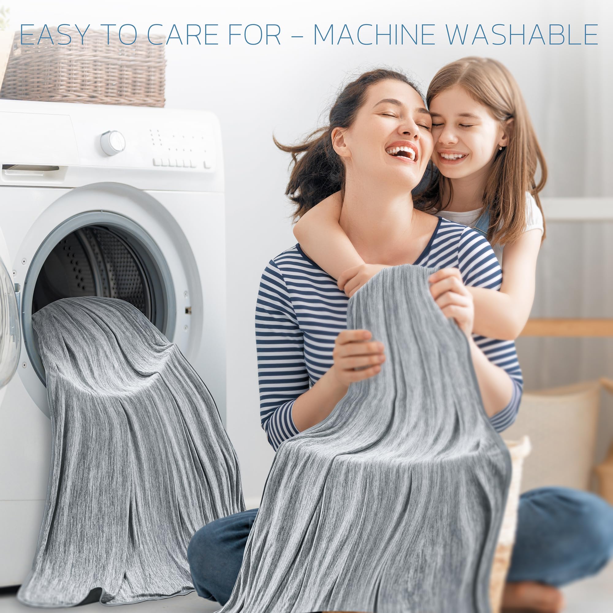 Cooling Lightweight Summer Blanket - Thin Breathable Cooling Blanket for Hot Sleepers - 50