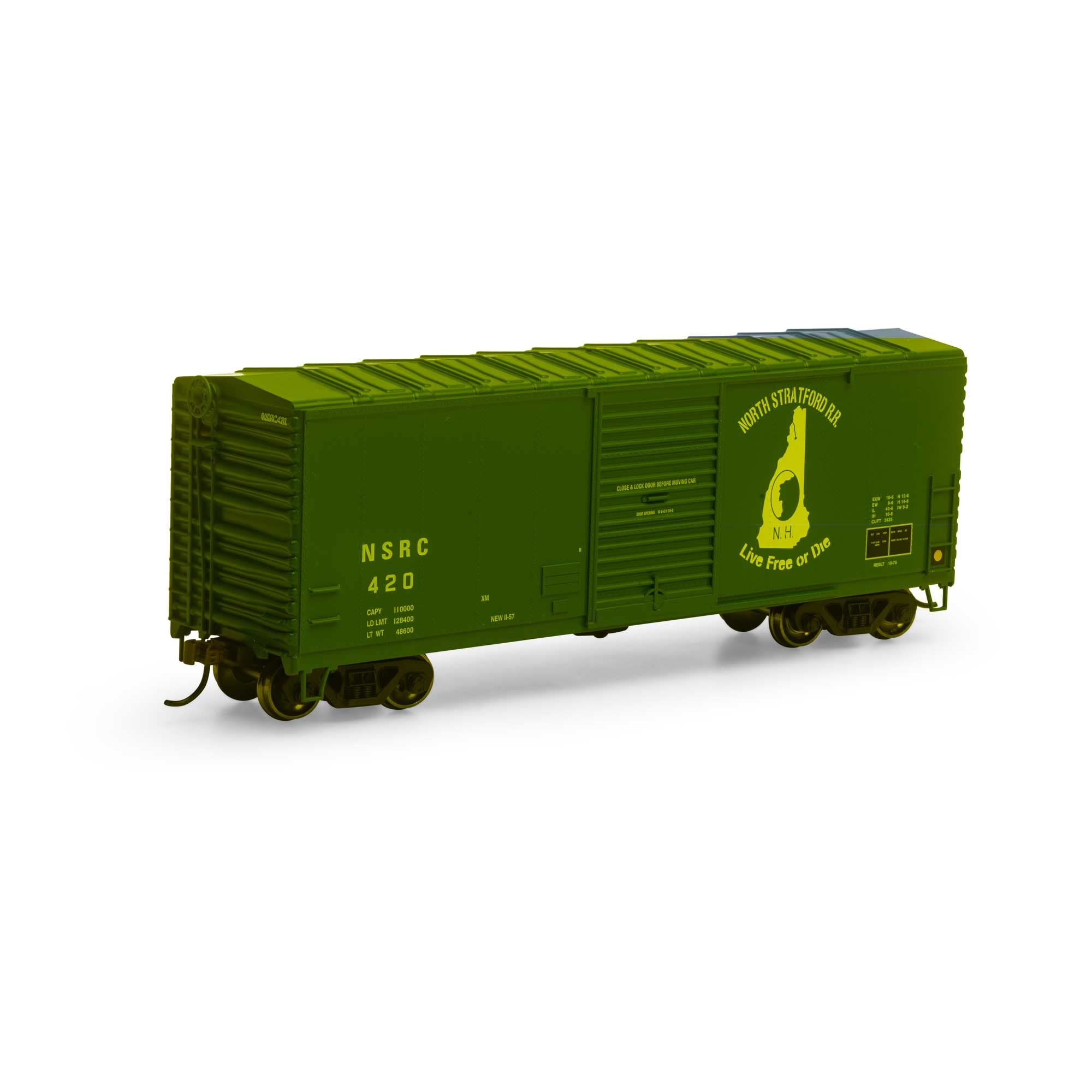 Athearn HO Scale 40' Modern Boxcar NSRC #420 ATH67742 - Ready-to-Run Model Train Rolling Stock for Realistic Railroad Layouts & Collectors