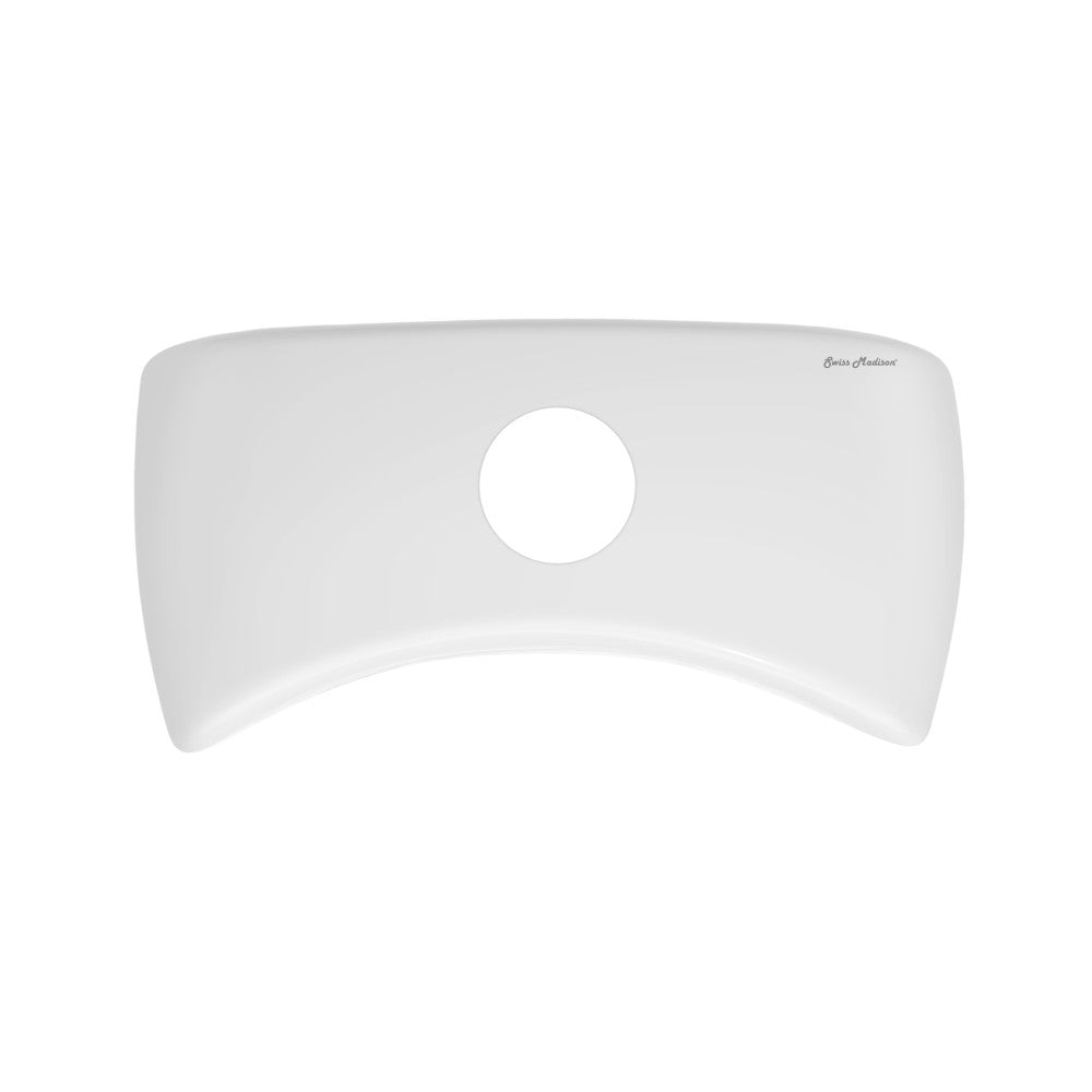 Chateau Toilet Tank Lid Replacement - Durable Porcelain Toilet Cover with Slow-Close Hinge - Perfect for Bathroom Renovation & Home Upgrade (White) - Ideal for Modern Homes, Apartments, and Guest Bathrooms
