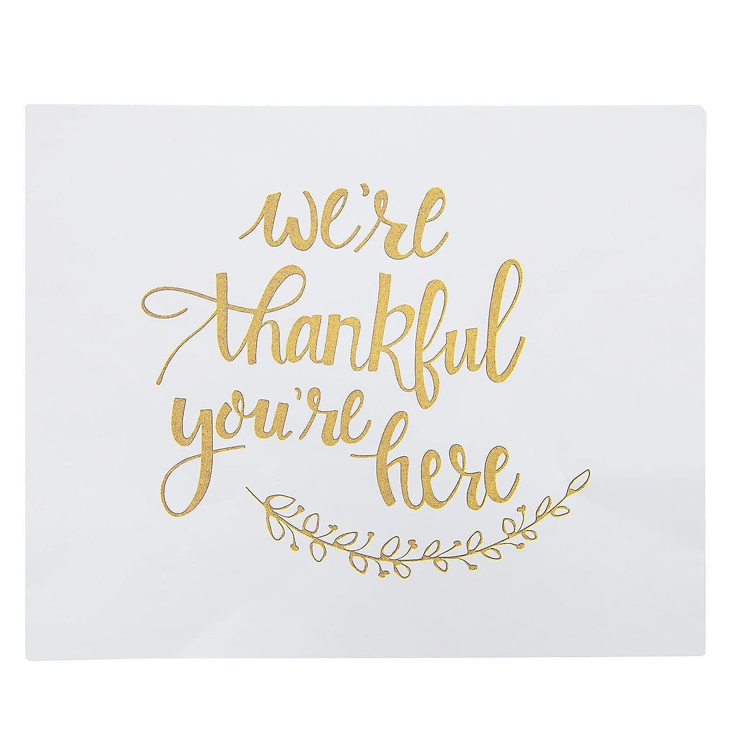 Thankful Paper Placemats - 25 Pack Disposable Thanksgiving Table Decorations for Holiday Dinner Parties & Family Gatherings
