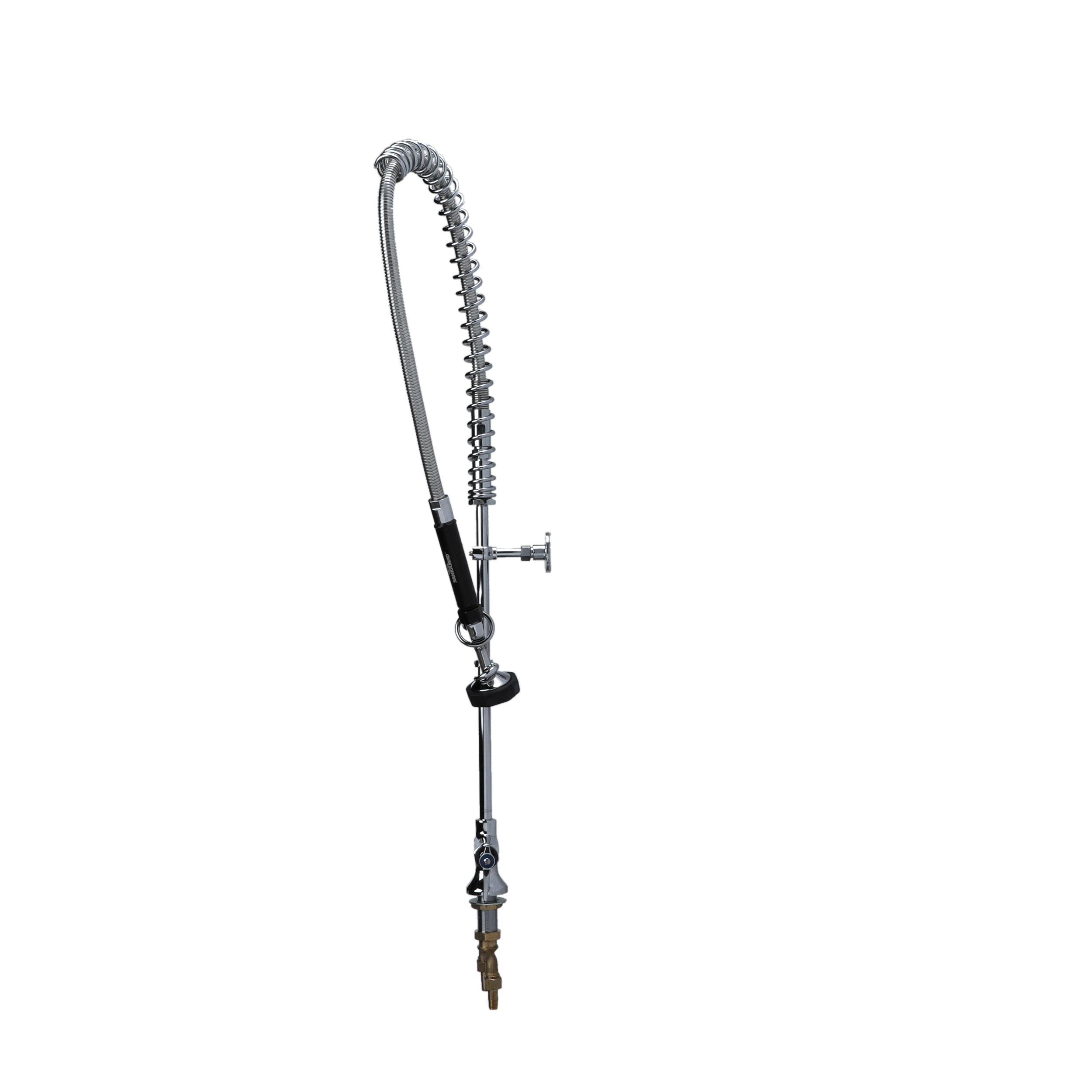 Encore Pre-Rinse Deck Mount Single Hole Faucet - Commercial Kitchen Sink Sprayer for Restaurants & Food Prep Areas