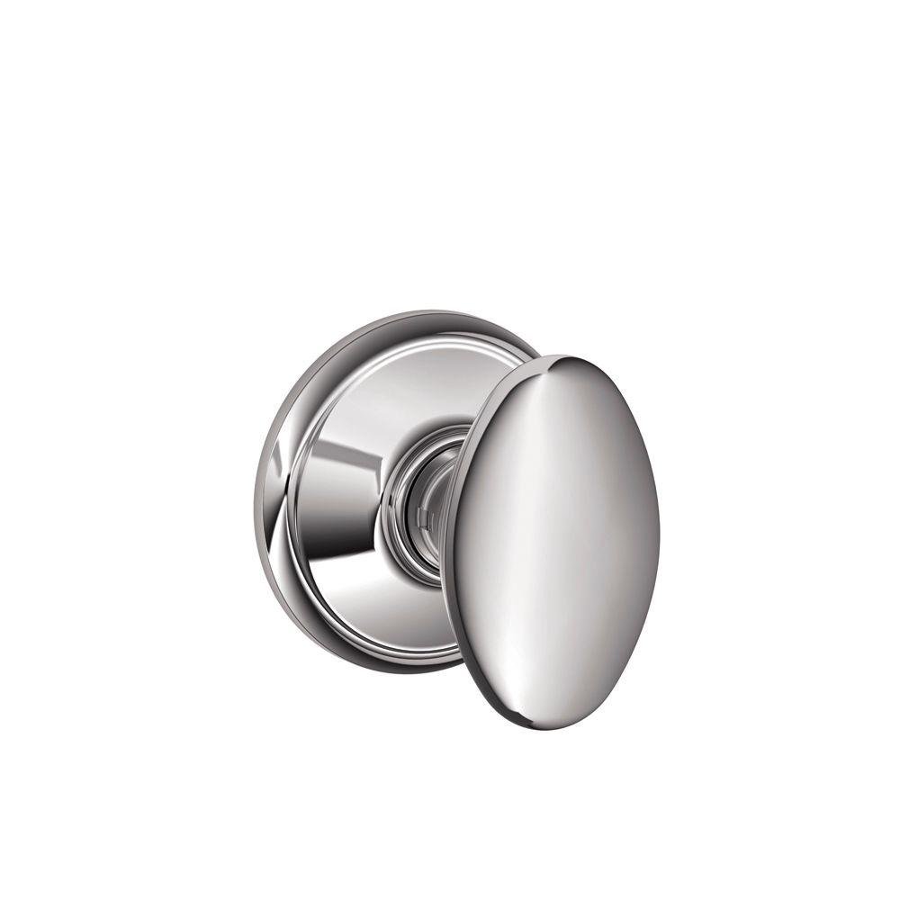 Schlage F10 SIE 625 16-080 10-027 Siena Hall and Closet Door Knob Set - Bright Chrome Finish - Durable Interior Door Hardware for Bedrooms, Bathrooms & Closets