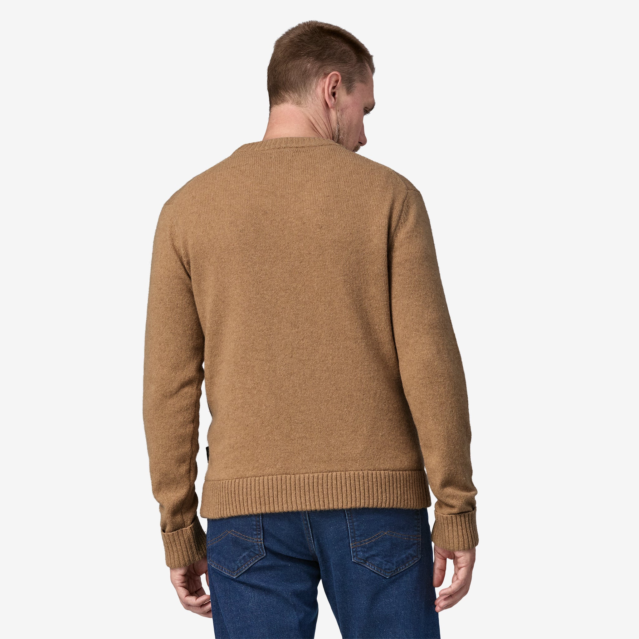 Eco-Friendly Men's Recycled Wool Blend Sweater - Warm Winter Knit Pullover for Casual Outfits & Outdoor Activities