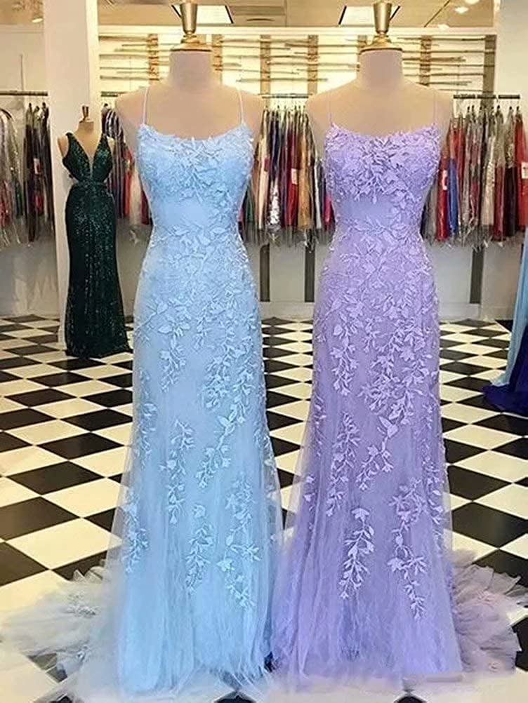 Elegant Women's Lace Prom Dresses Long Mermaid Tulle Appliques Formal Party Evening Gowns for Homecoming, Wedding, and Special Occasions
