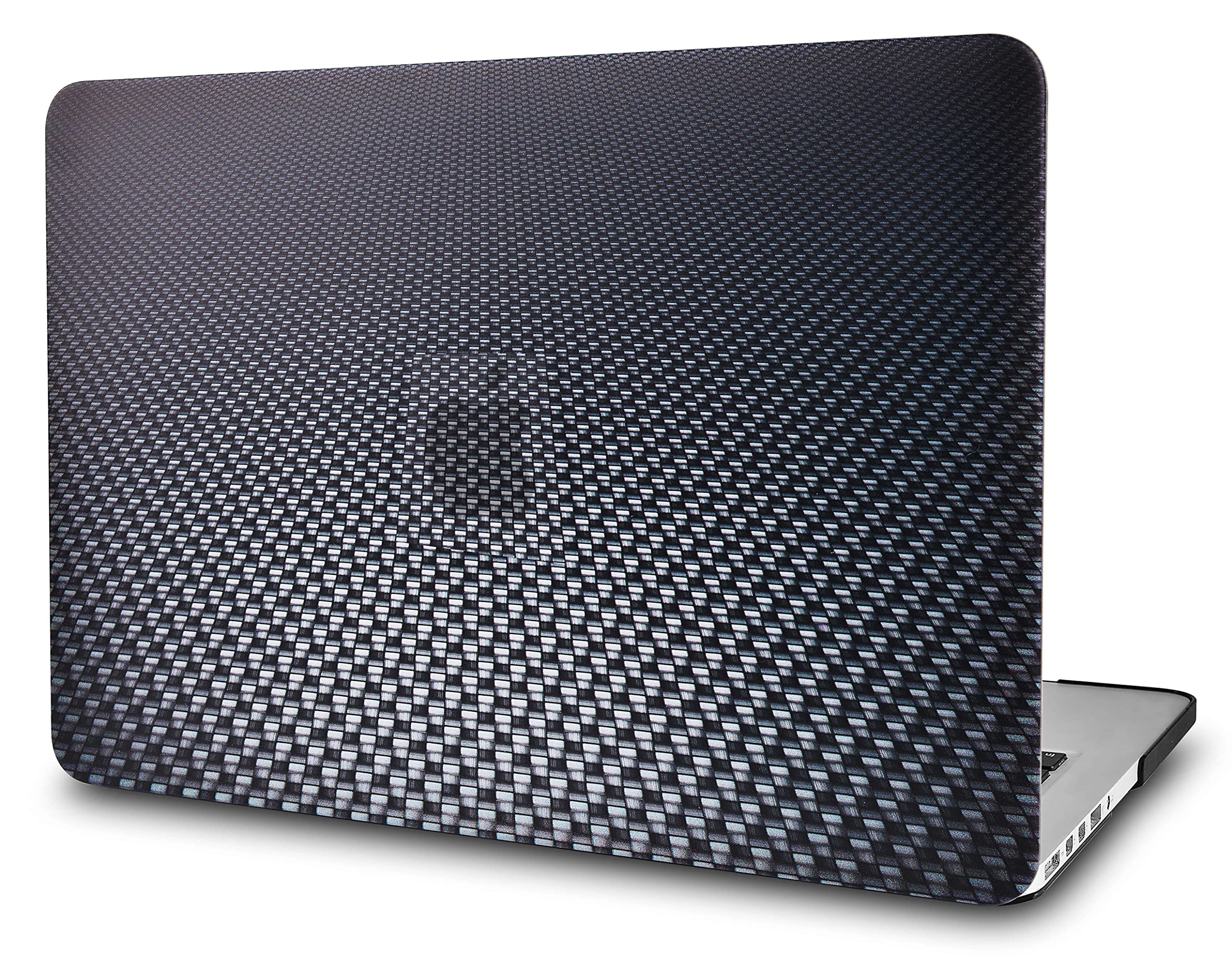 KECC Hard Shell Case for MacBook Pro 14 inch (2021-2022 M1 Pro/Max A2442) - Black Carbon Fiber Protective Cover with Touch ID Access | Perfect for Work, Travel & School Protection