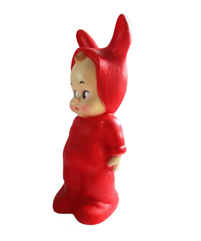 Red Baby Lapin and Me Lamp - Cute Nursery Night Light for Kids Room, Bedtime Story Companion, Soft Glow LED Nightlight for Baby & Toddler