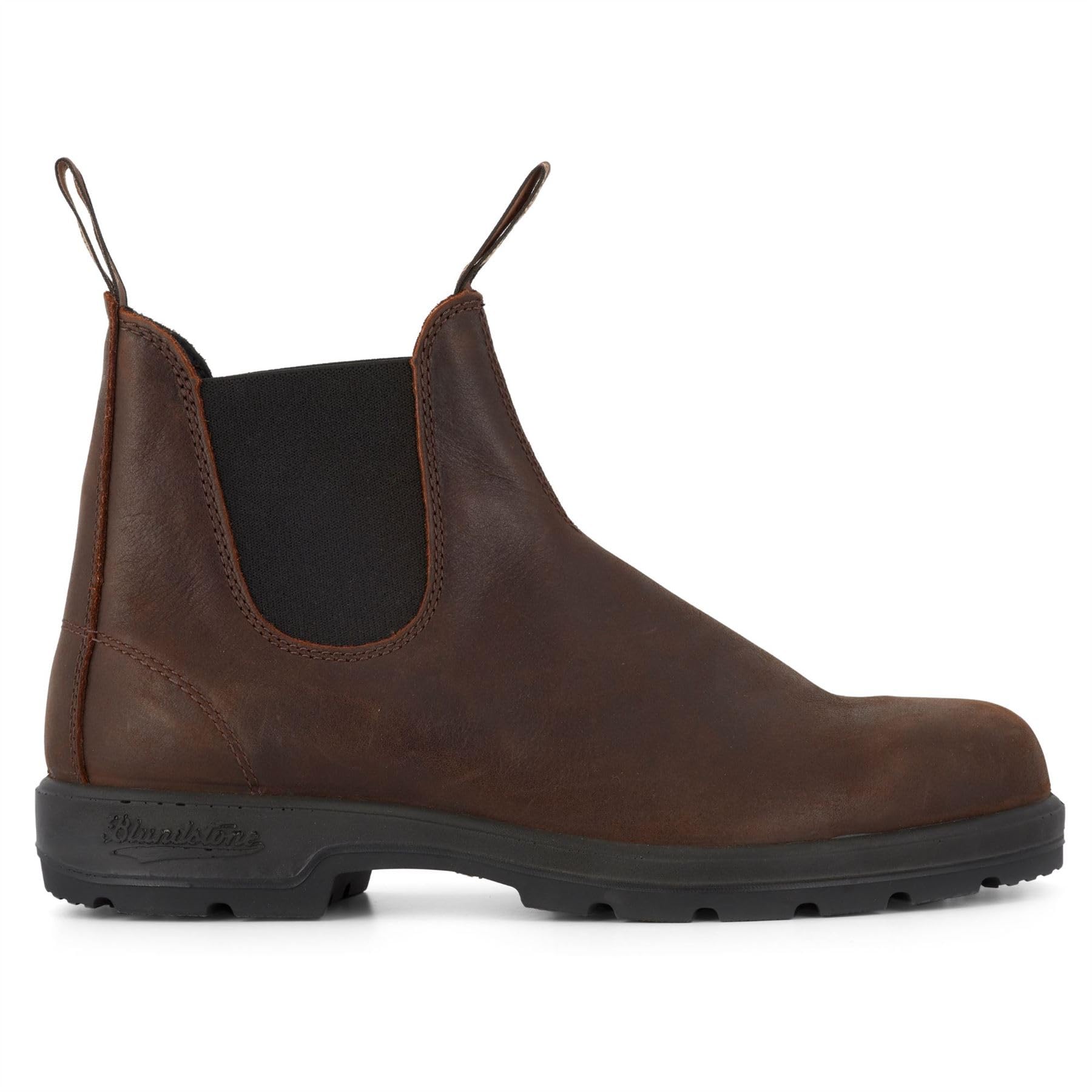 Blundstone 1609 Antique Brown Leather Chelsea Boots for Men & Women - Comfortable Slip-On Ankle Boots for Outdoor, Work & Casual Wear