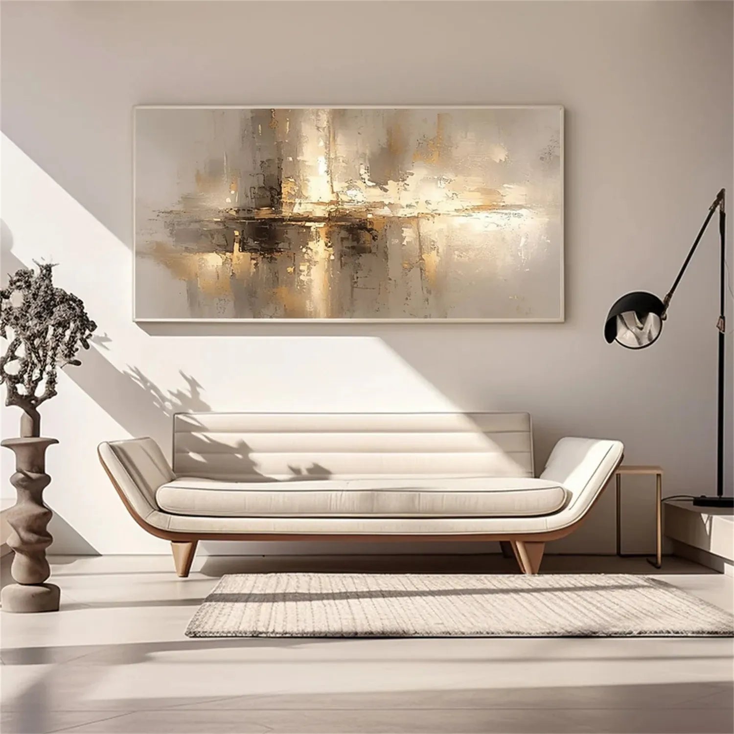 Abstract Painting #AB 258 - Modern Wall Art for Home & Office Decor | Unique Handmade Canvas Artwork for Living Room, Bedroom & Workspace